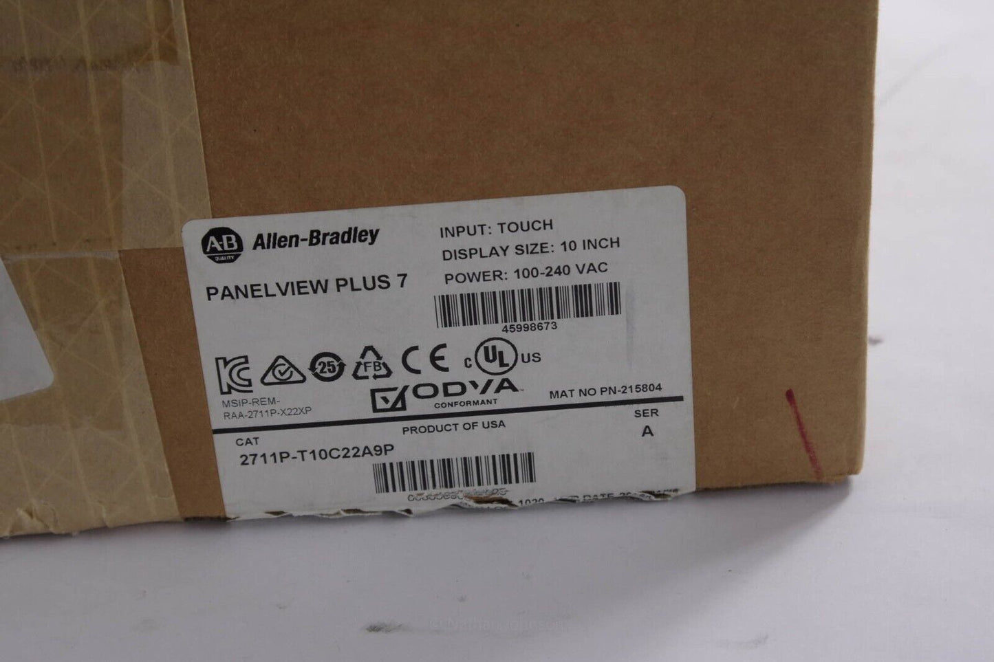 Allen Bradley 2711P-T10C22A9P /A PanelView Plus 7 10" - SEALED Surplus