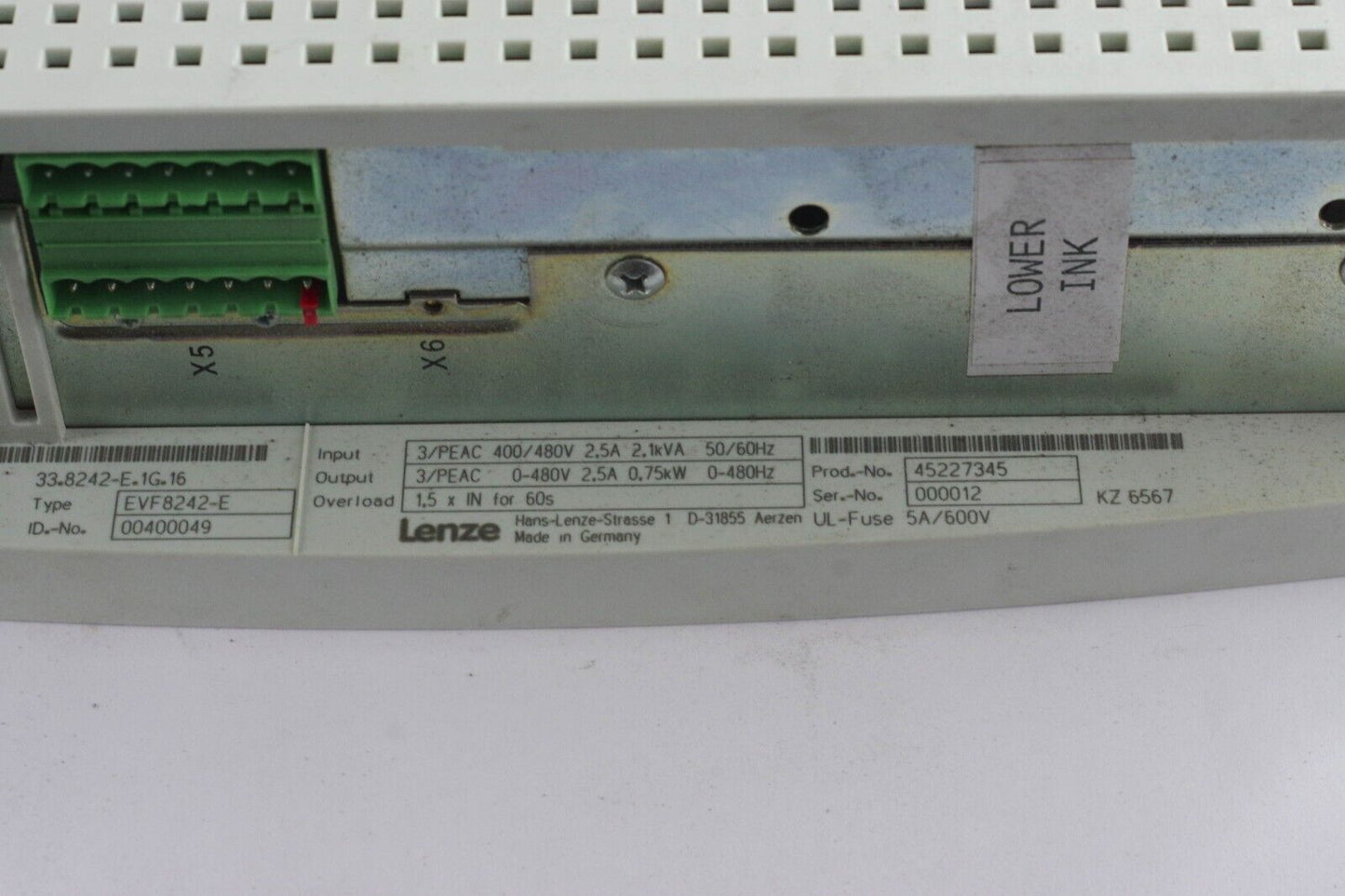 Lenze EVF8242-E Drive 3HP FREQUENCY INVERTER - Parts / Repair