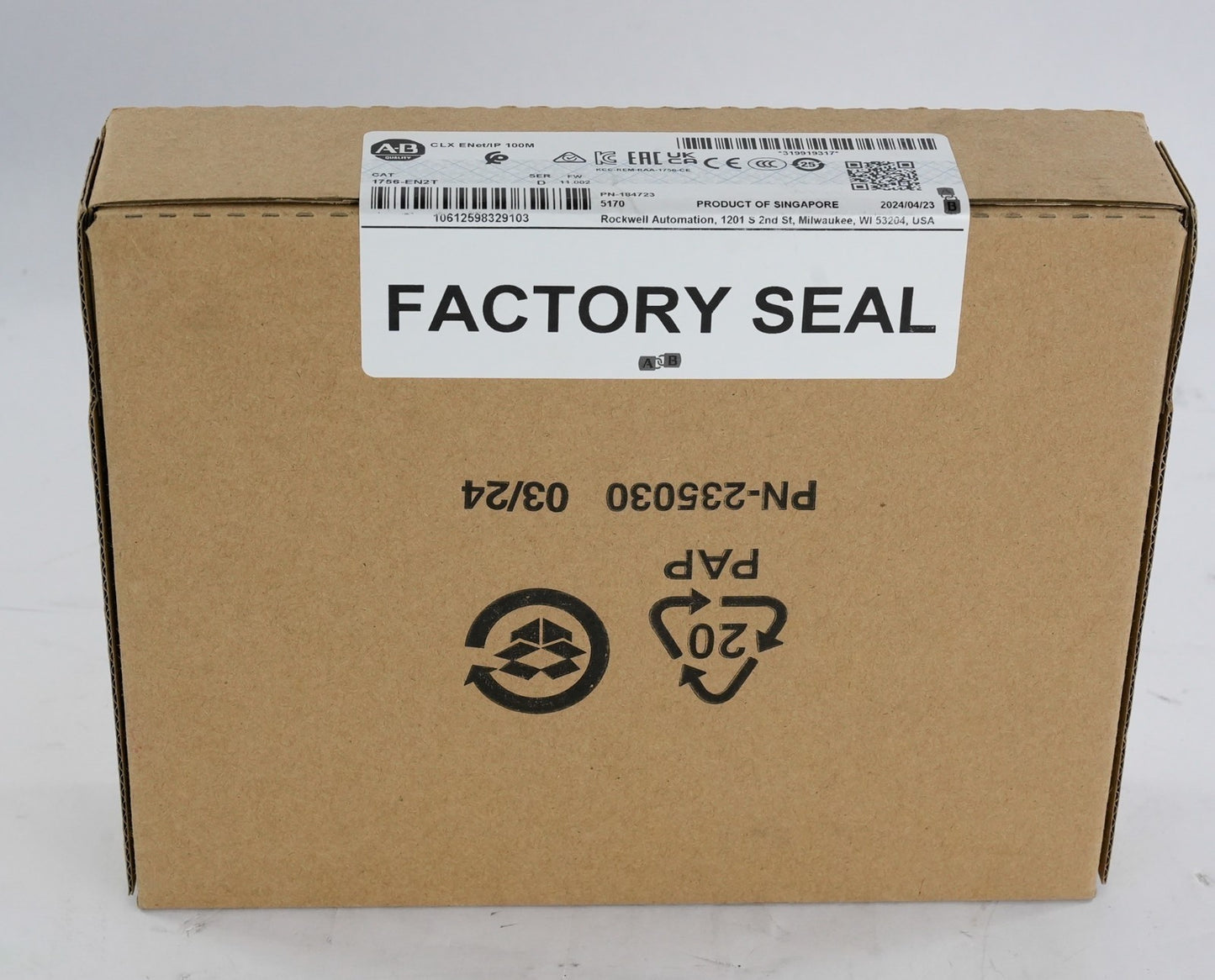 Allen Bradley 1756-EN2T /D FW 11.002 PLC Enet Module - 2024 Sealed Surplus