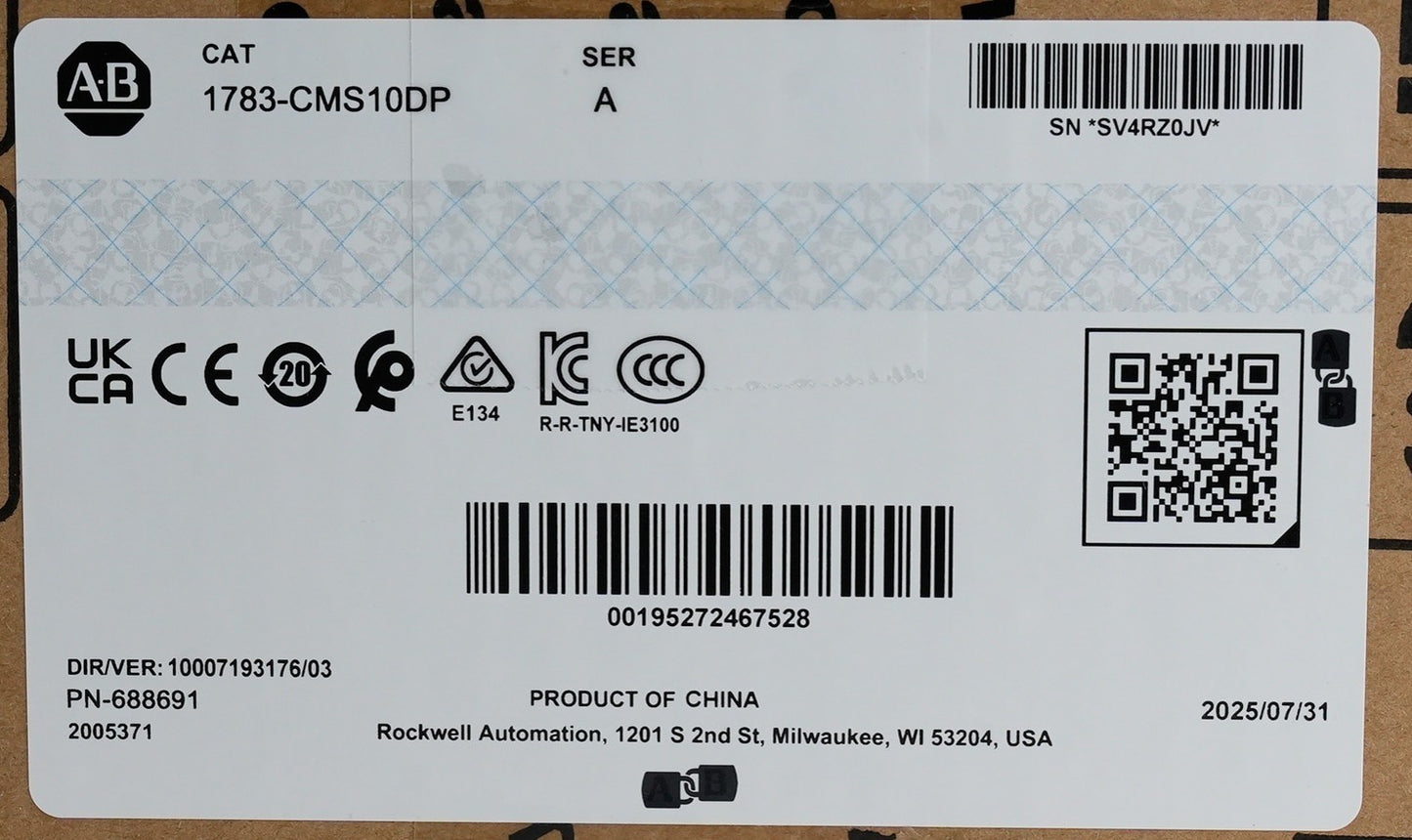 Allen Bradley 1783-CMS10DP /A Stratix 5200 10-Port Managed Switch - Open Box