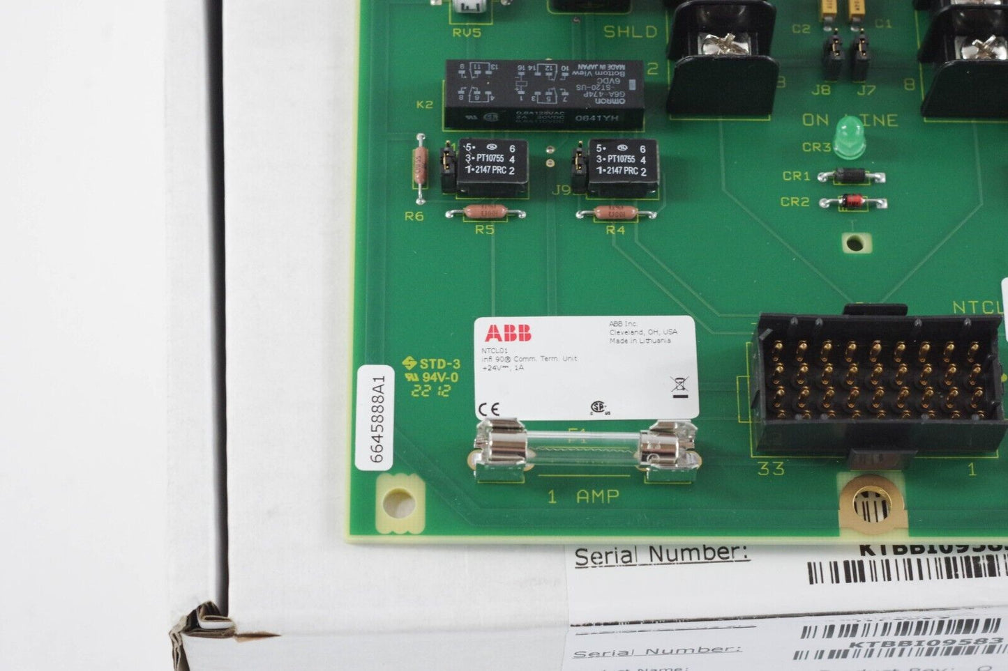 ABB NTCL01 / 6636997L1 Rev Q COMMUNICATION TERMINATION UNIT