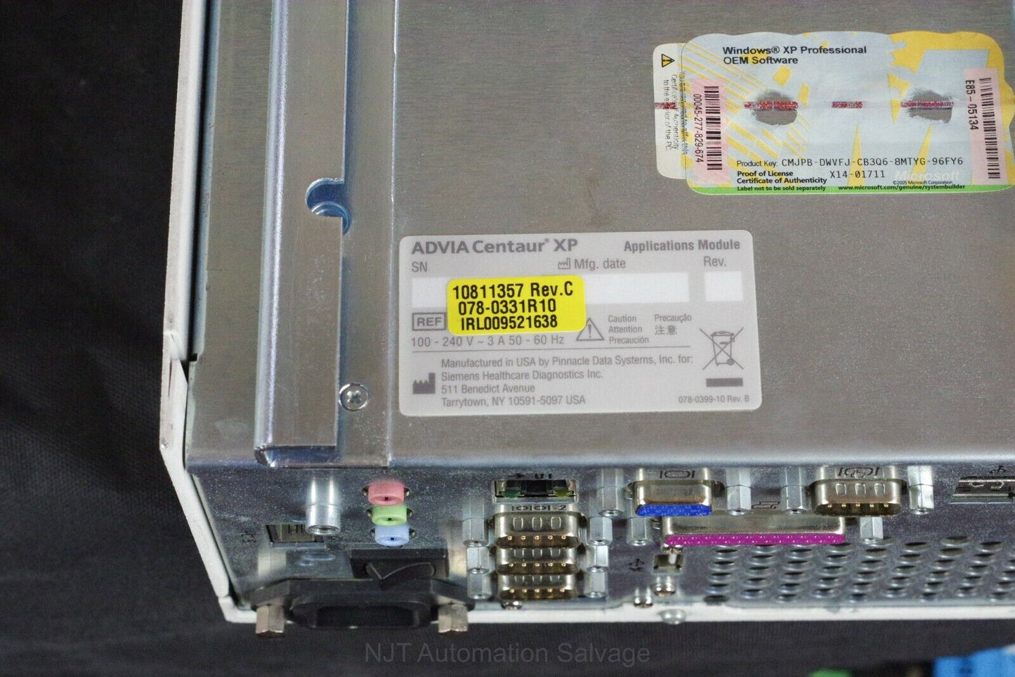 Bayer Siemens Advia Centaur XP Application Module PC 10811357 Rev. C 078-0331R10