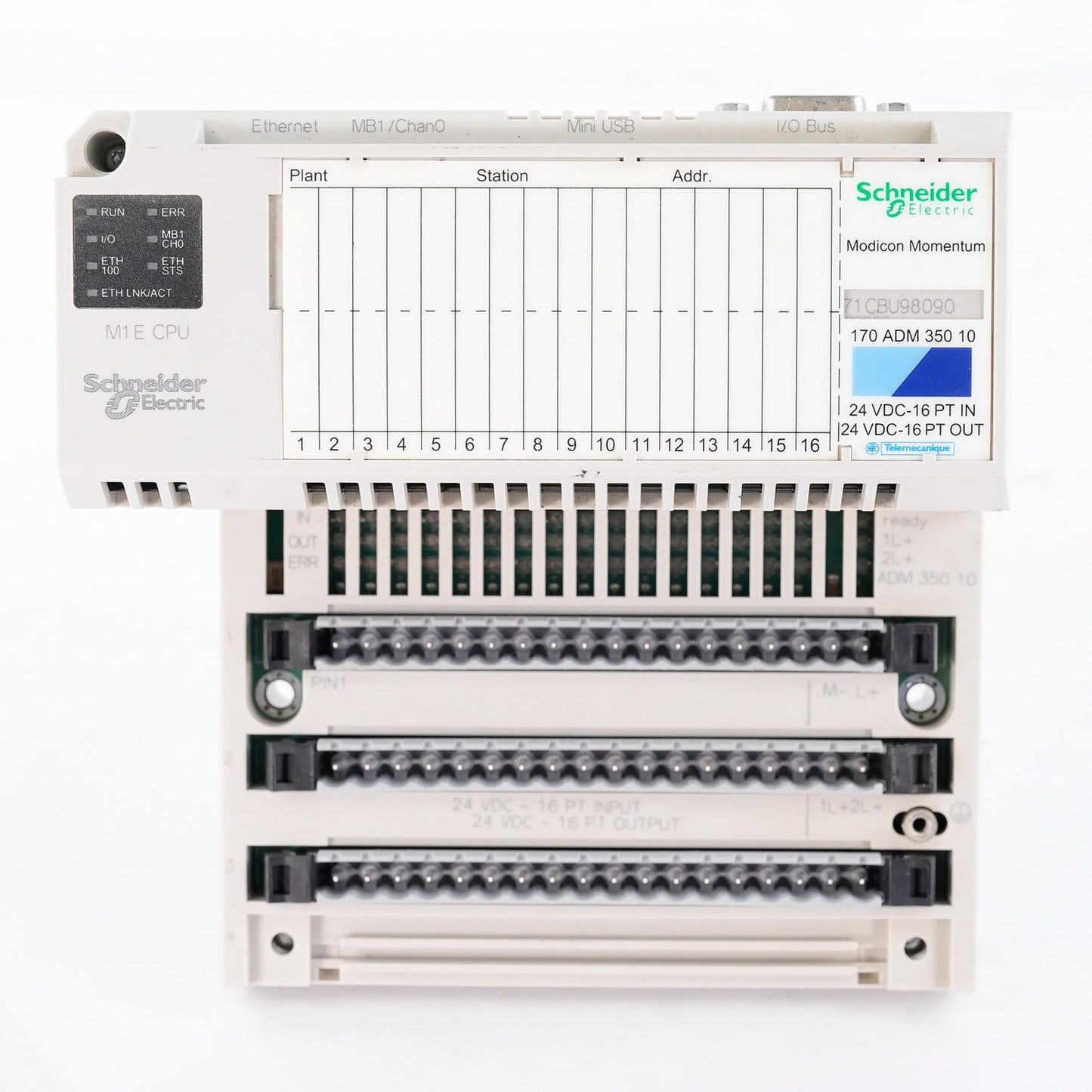 Schneider Electric 170ADM35010 Modicon Momentum I/O Base 16 In 16 Out 24VDC