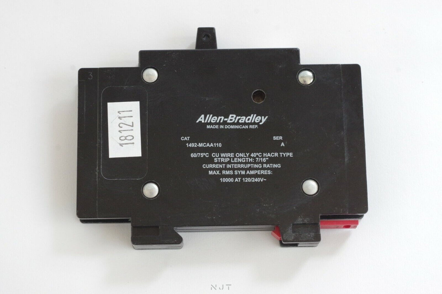 Allen Bradley 1492-MCAA110 Circuit Breaker 10A Series A 1 Pole