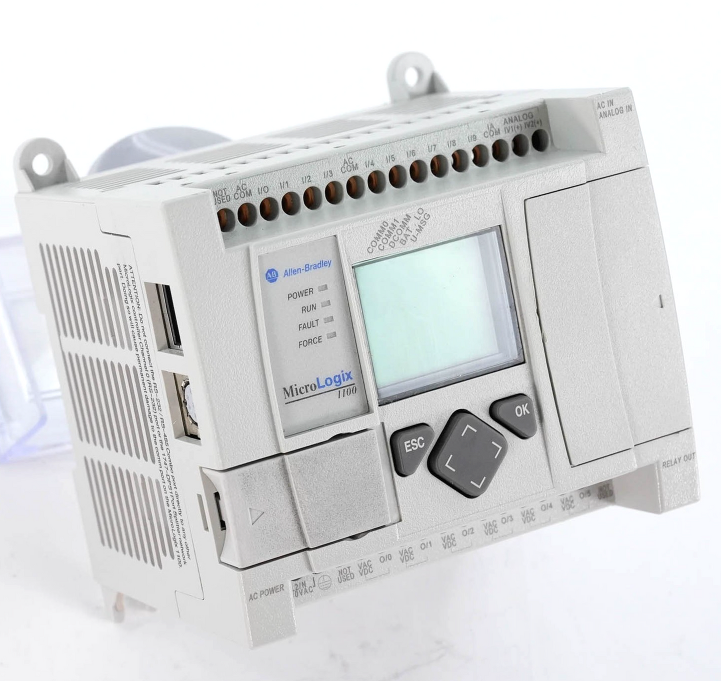 Allen Bradley 1763-L16AWA Ser B MicroLogix 1100 PLC 120/240V AC 1763L16AWA