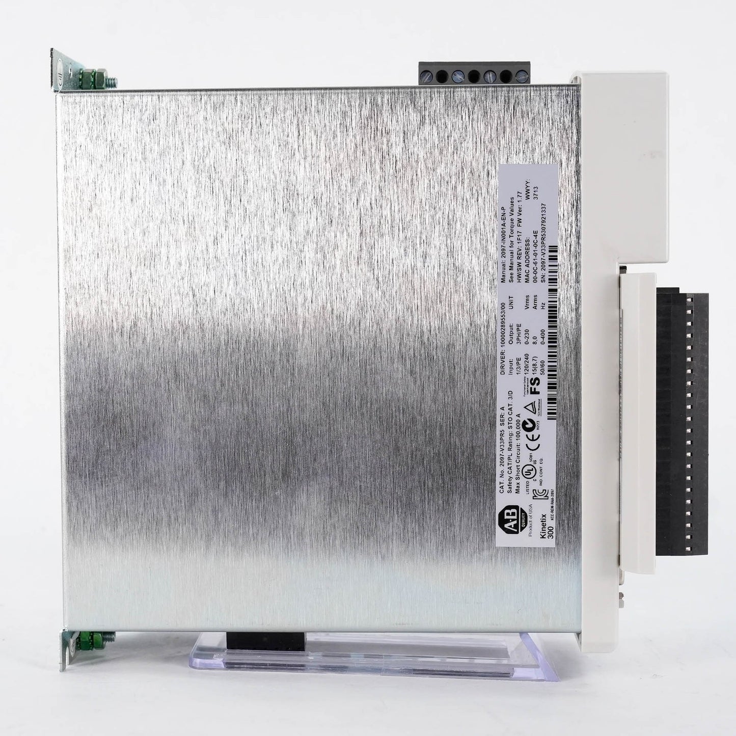 Allen Bradley 2097-V33PR5 Ser A Kinetix 300 Servo Drive 240V 1-Phase 2097V33PR5