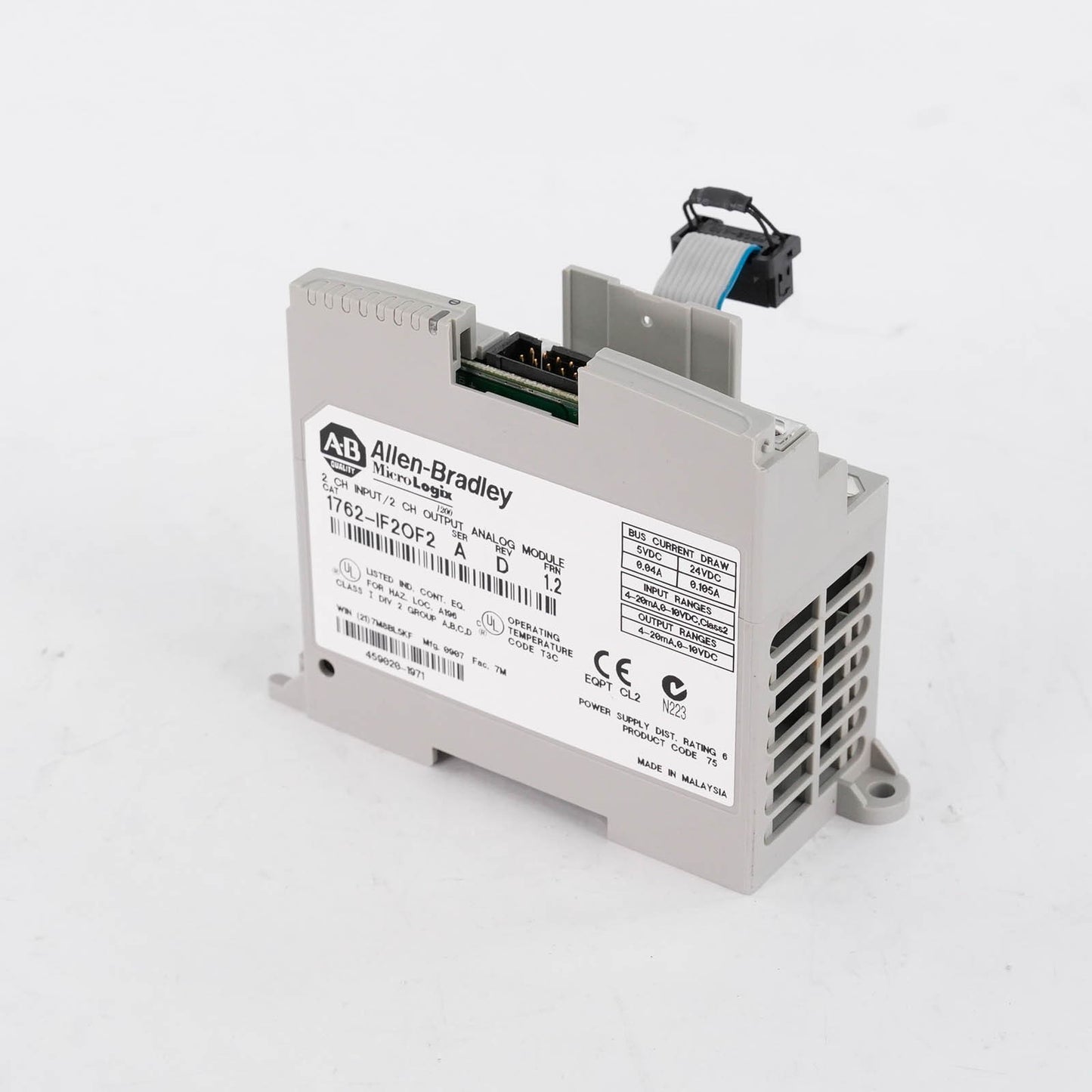 Allen Bradley 1762-IF2OF2 Ser A MicroLogix 2 Channel Analog Input 2 Output