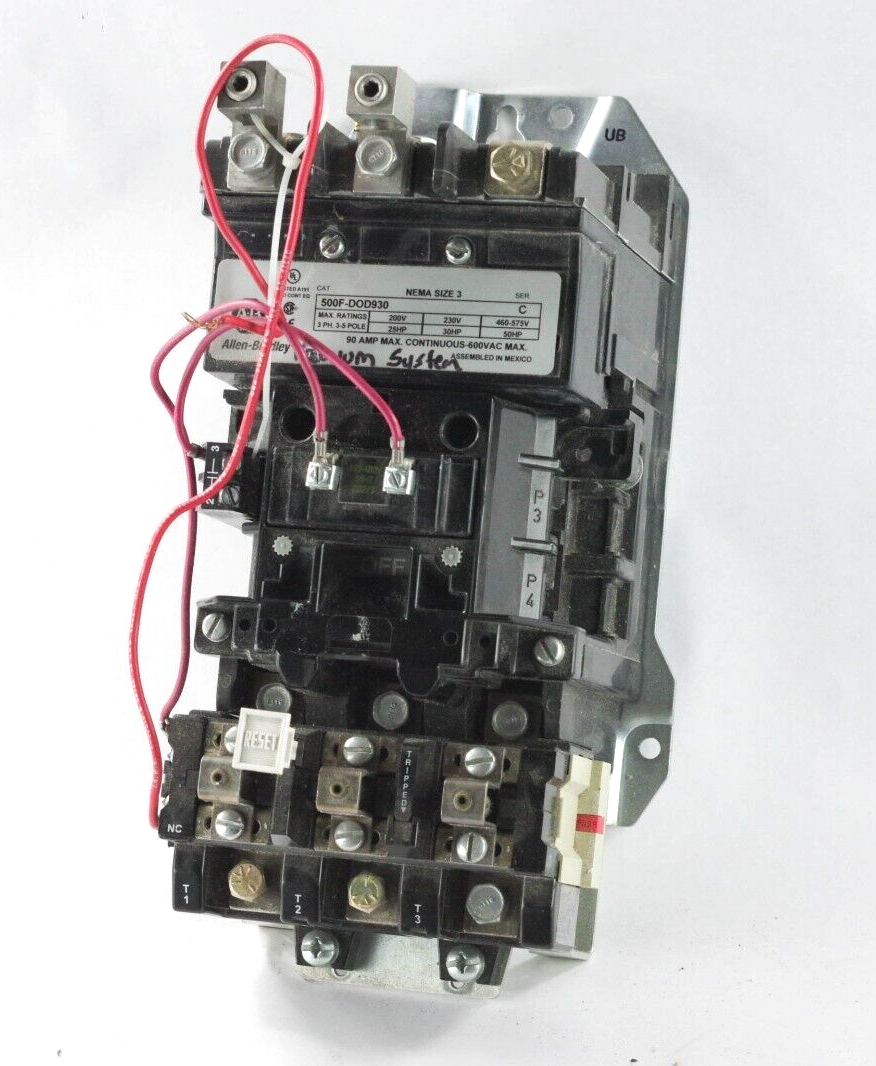 Allen Bradley 500F-DOD930 /C Series C Size 3 Starter