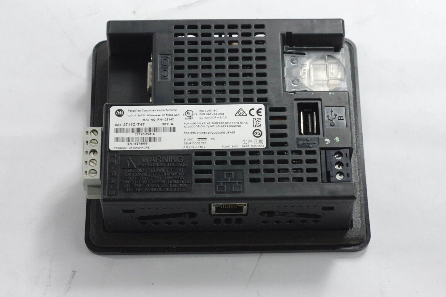 Allen Bradley 2711C-T4T Ser A PanelView C400 4'' - For Parts Or Repair