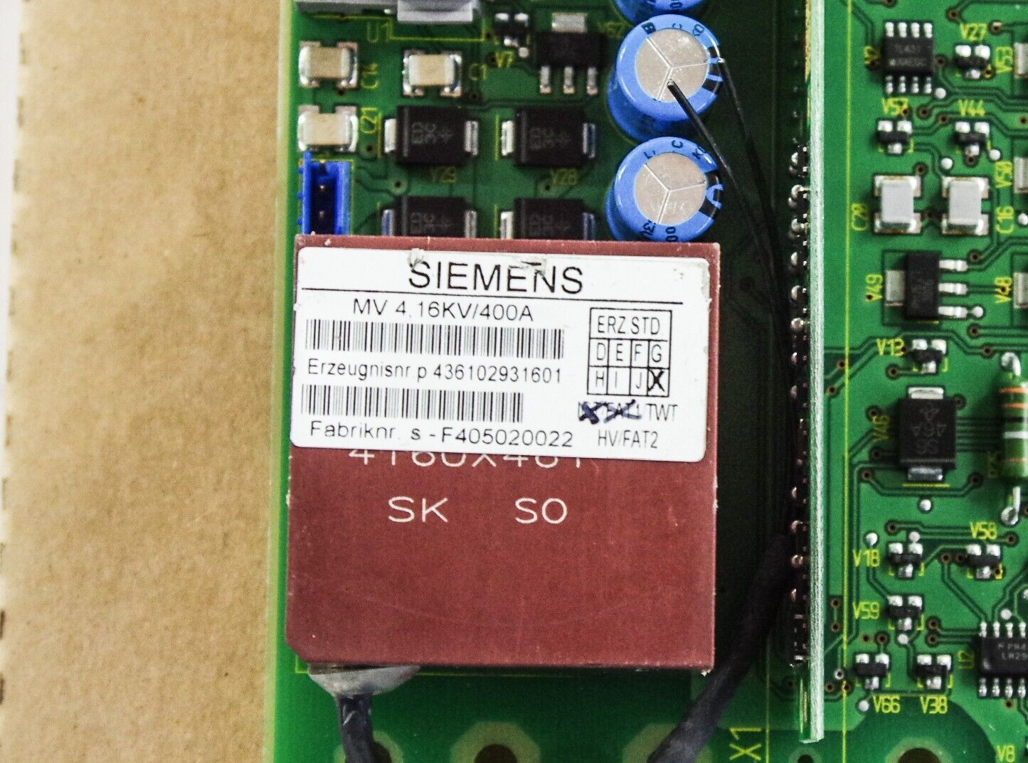 Siemens 436 102.0311.01 Simovert MV IGBT Inverter Board 436102931601 102 0310 01