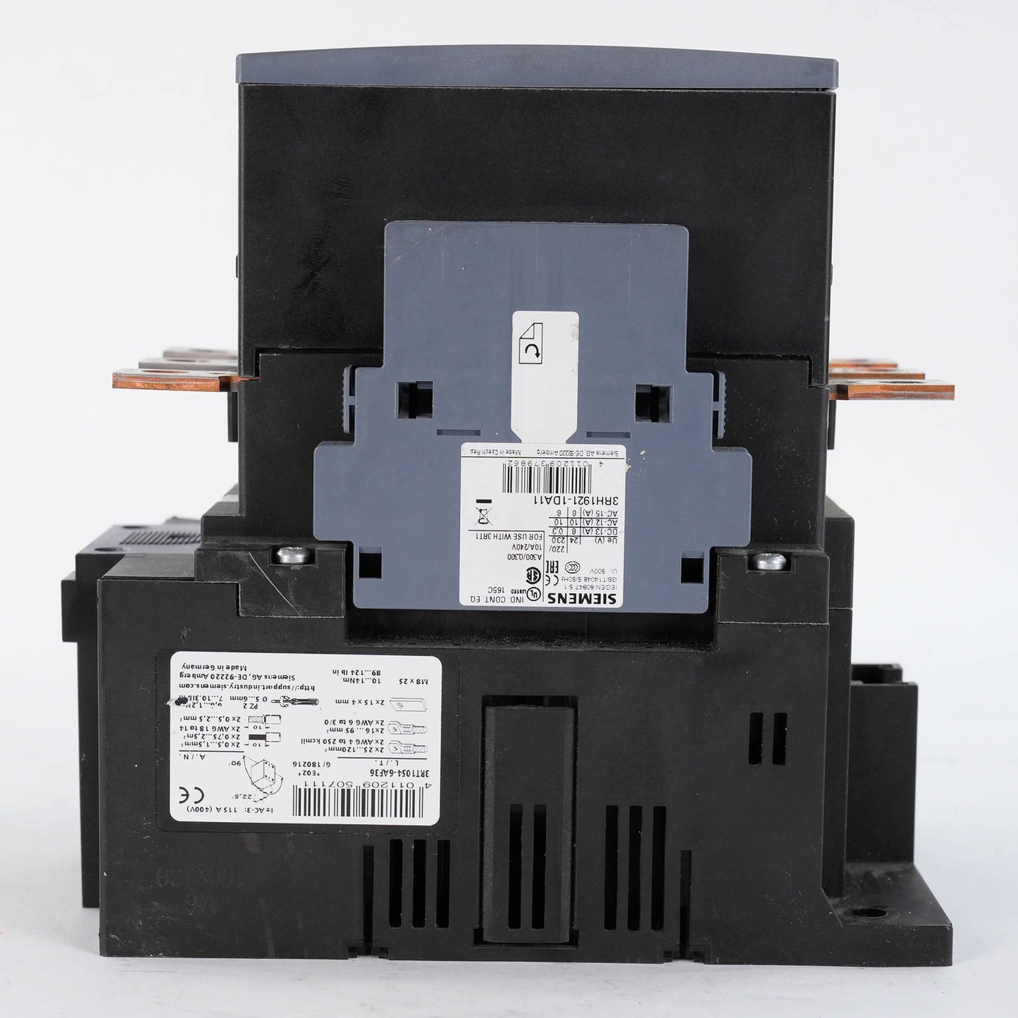 Siemens 3RT1054-6AF36 Sirius Contactor 3-Pole 115A 110-127V AC/DC 3RT10546AF36