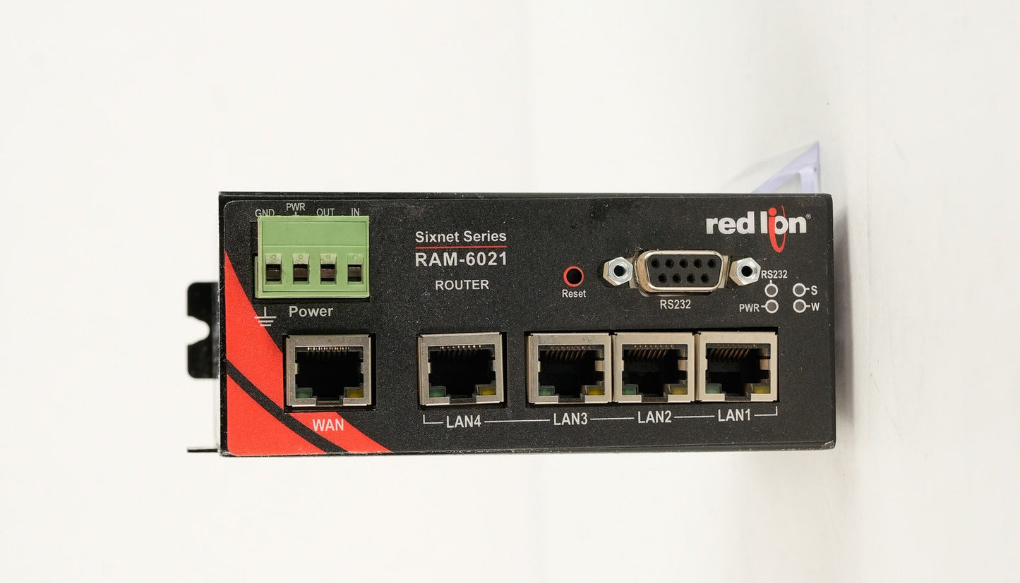 Red Lion BT-6021 Sixnet Industrial Wired Router RAM-6021 BT6021