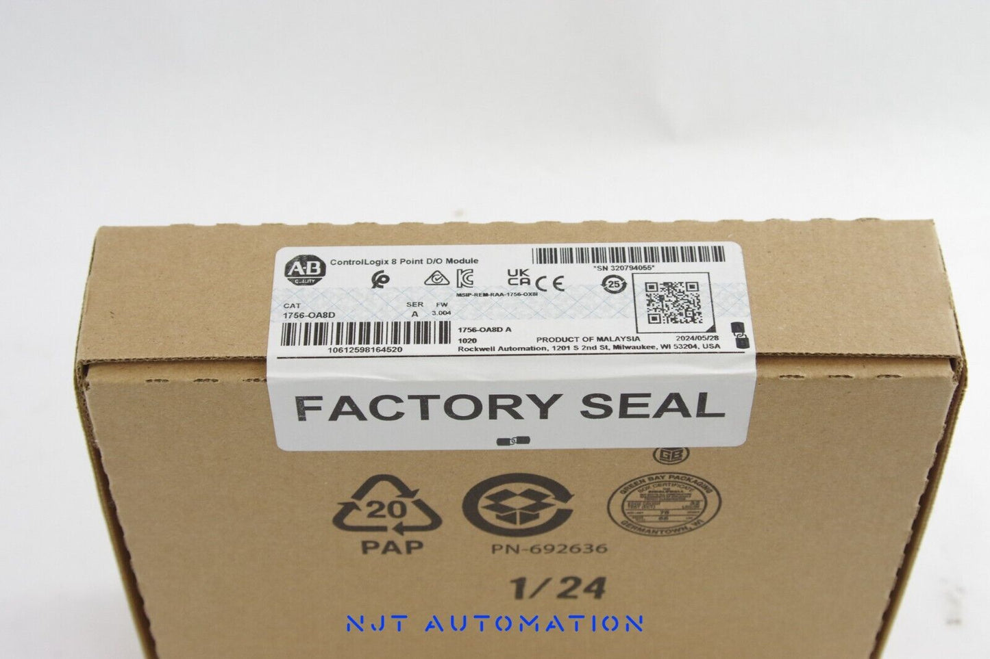 2024 Allen-Bradley 1756-OA8D ControlLogix Output Module - Sealed Surplus