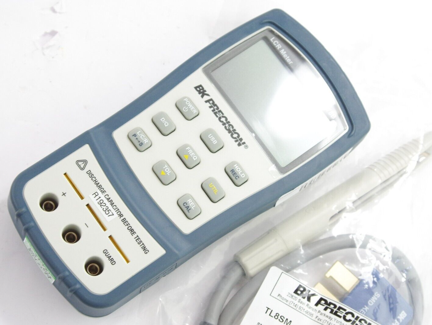 BK Precision 878B Dual-Display LCR Meter 40,000 Count + TL8SM Tweezer Probe