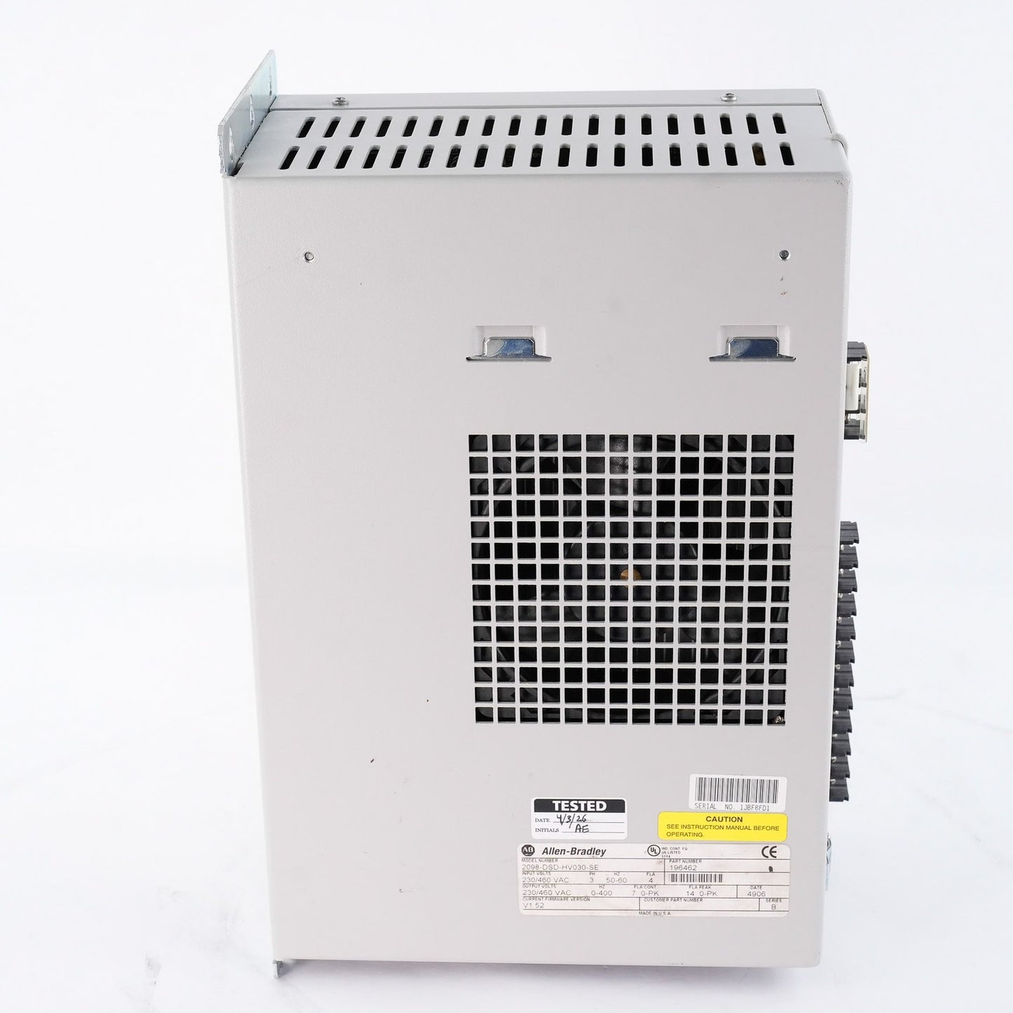Allen Bradley 2098-DSD-HV030-SE /B Ultra3000 Servo Drive 2098DSDHV030SE Video