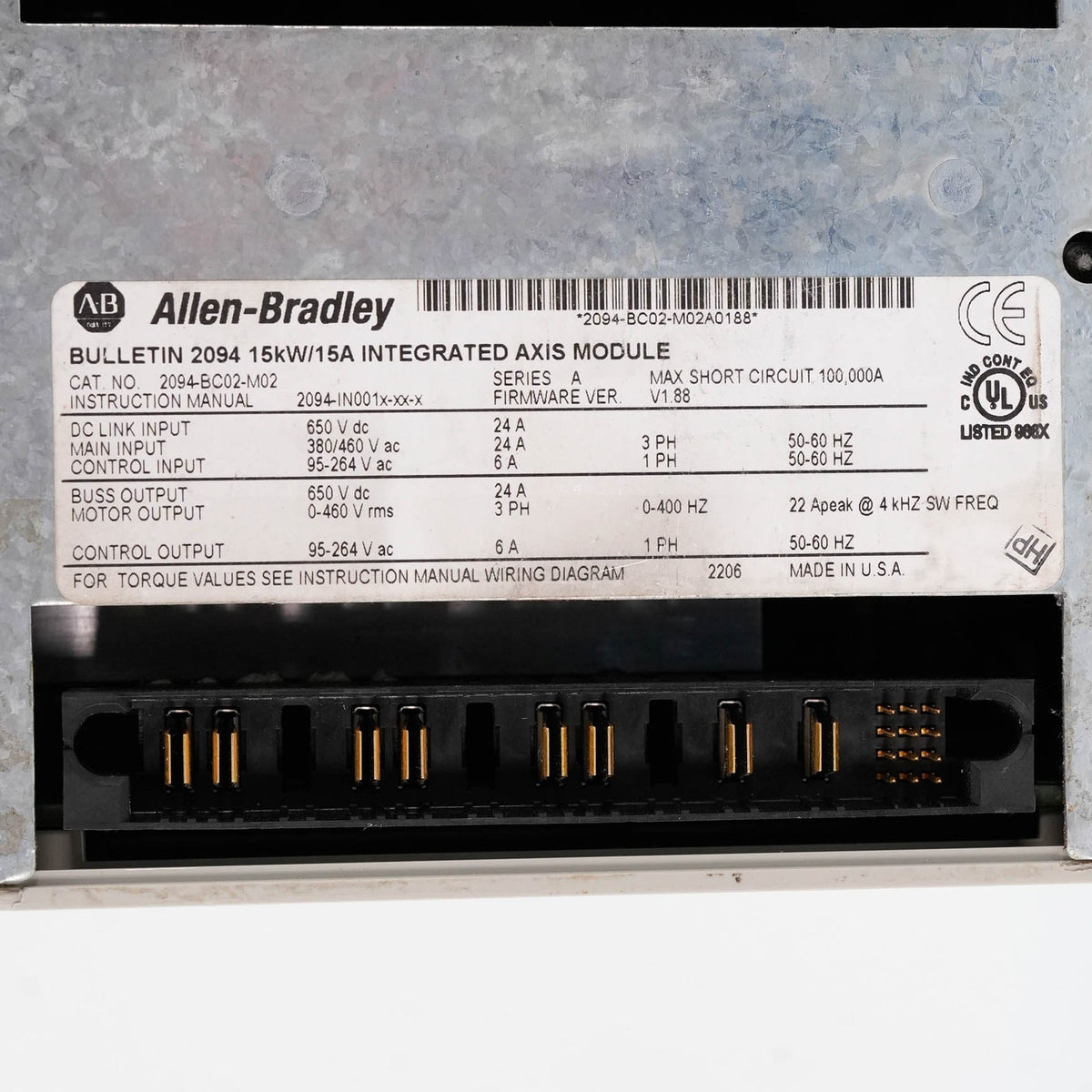 Allen Bradley 2094-BC02-M02 /A Kinetix 6000 Servo Drive - plastics damage