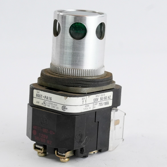 Allen Bradley 800T-PA16 /T Push Button Green 120VAC 50/60Hz 800TPA16