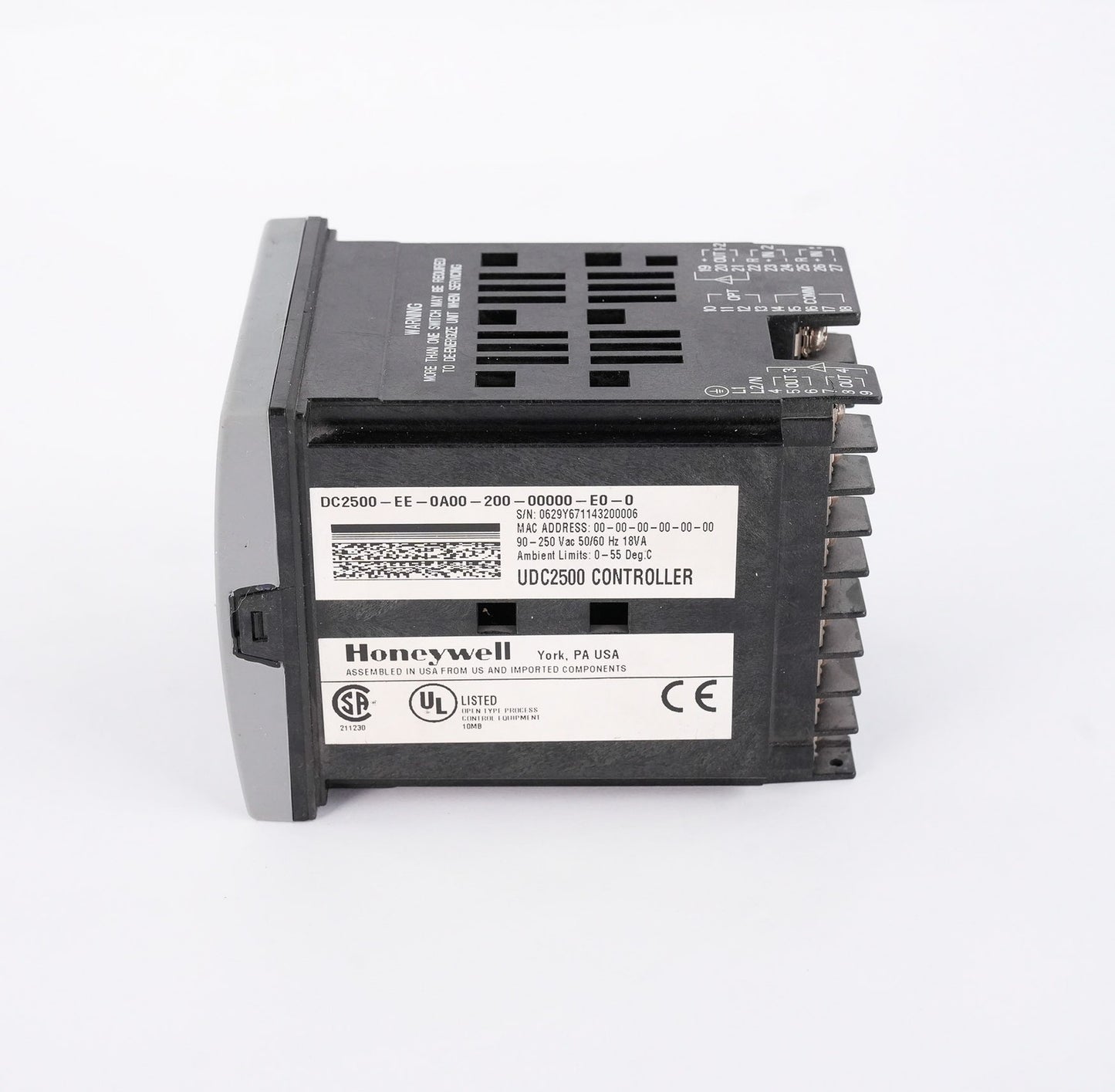 Honeywell DC2500-EE-0A00-200-00000-E0-0 UDC2500 Controller 90-250VAC