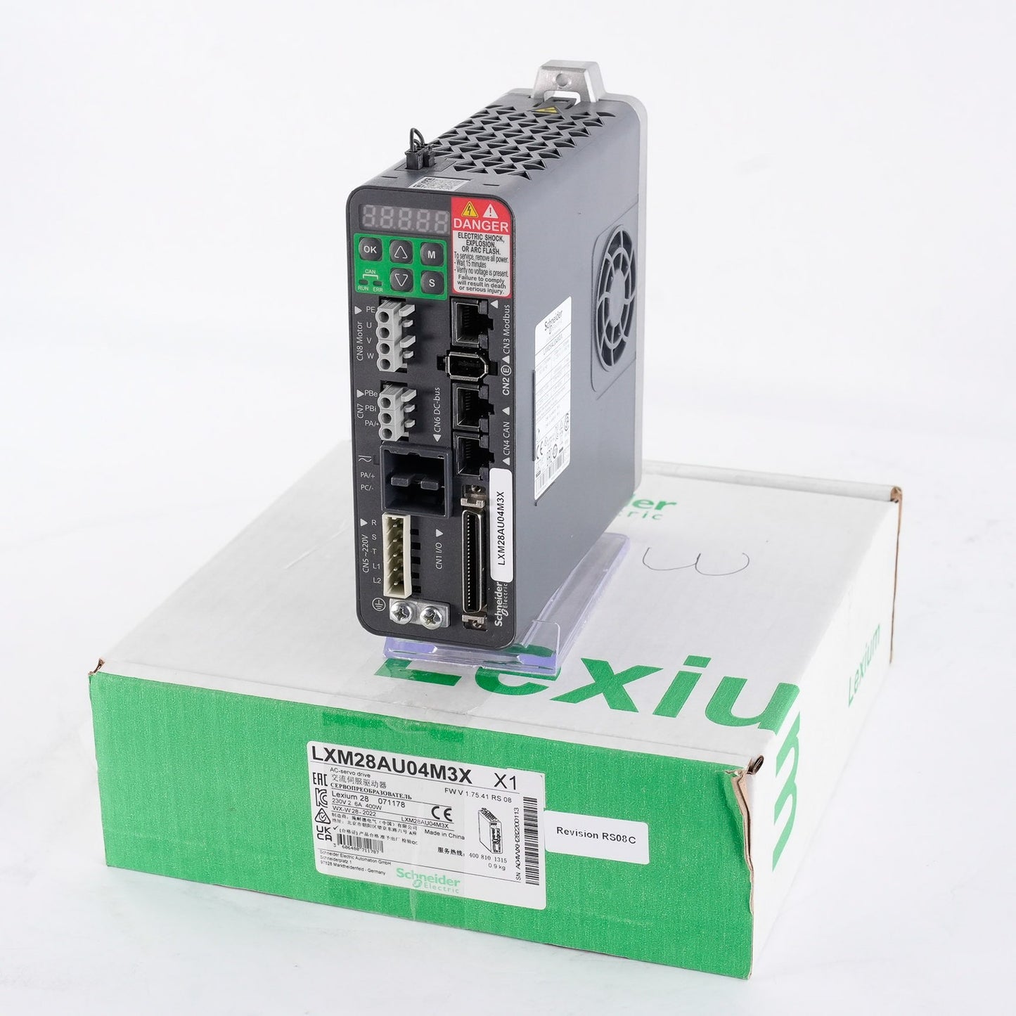 Schneider Electric LXM28AU04M3X Lexium 28 Servo Drive 400W 230V - Open Box