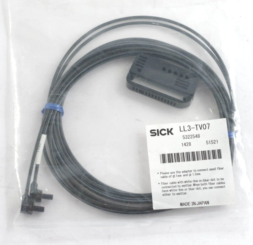 SICK LL3-TV07 Fiber Amplifier Cable Sensor Light Guide 5322548