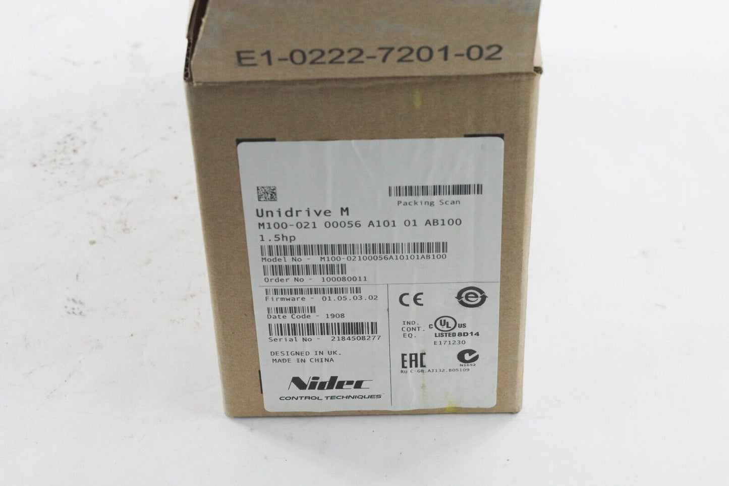 Nidec Control Techniques Unidrive M100 AC Drive M100 02100056A10101AB100