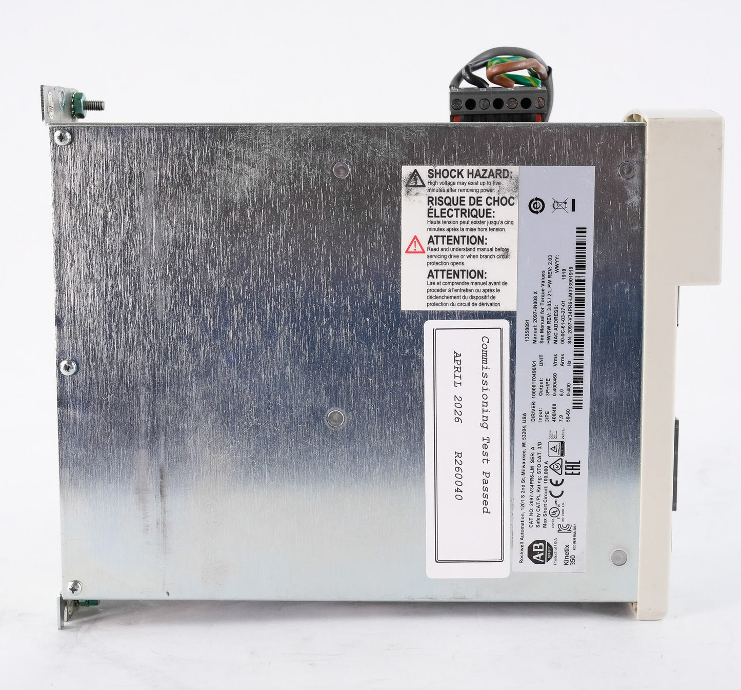 Allen Bradley 2097-V34PR6-LM /A Kinetix 350 Servo Drive + 2097-F2 Mains Filter