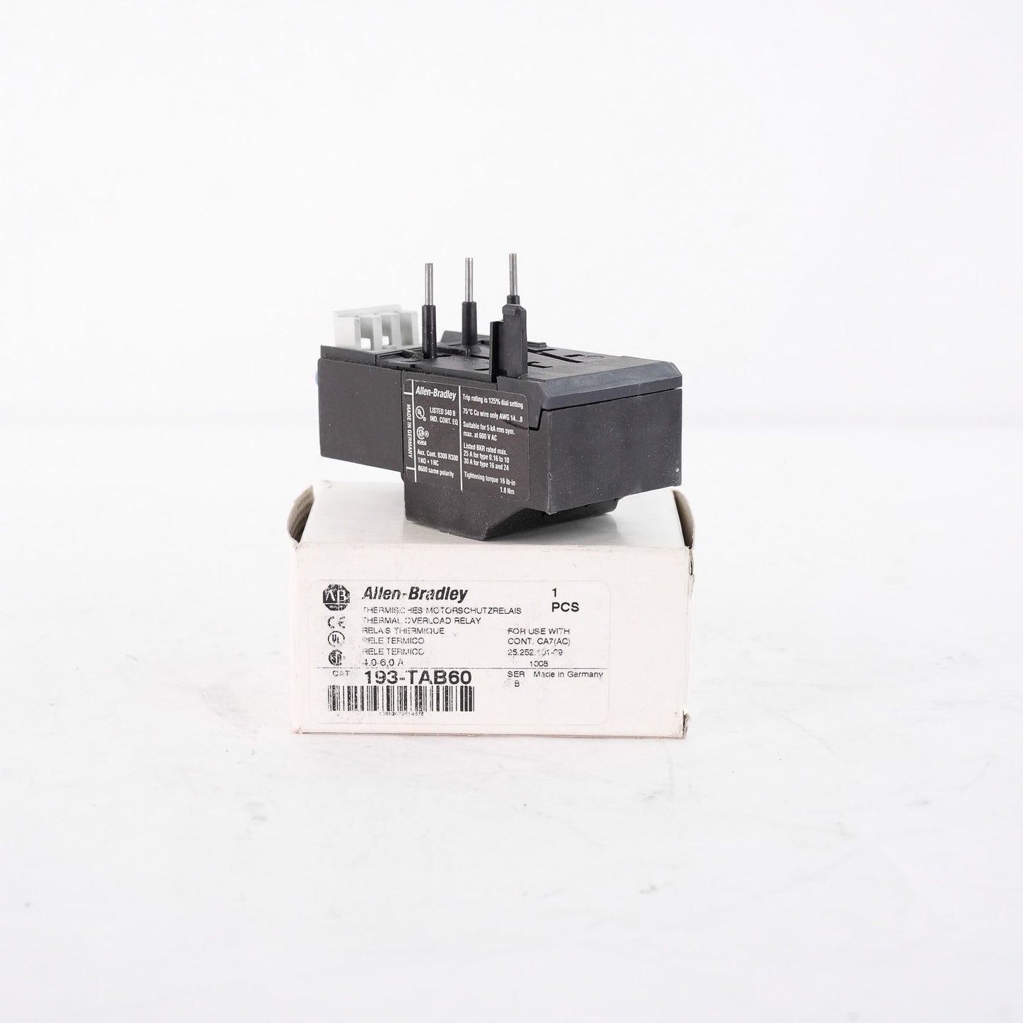Allen Bradley 193-TAB60 Solid State Overload Relay 193TAB60 - Open Box