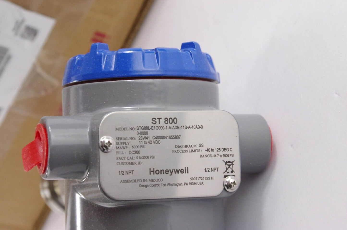 Honeywell ST800 STG88L-E1G000-1-A-ADE-11S-A-10A0-00-0000 Pressure Transmitter