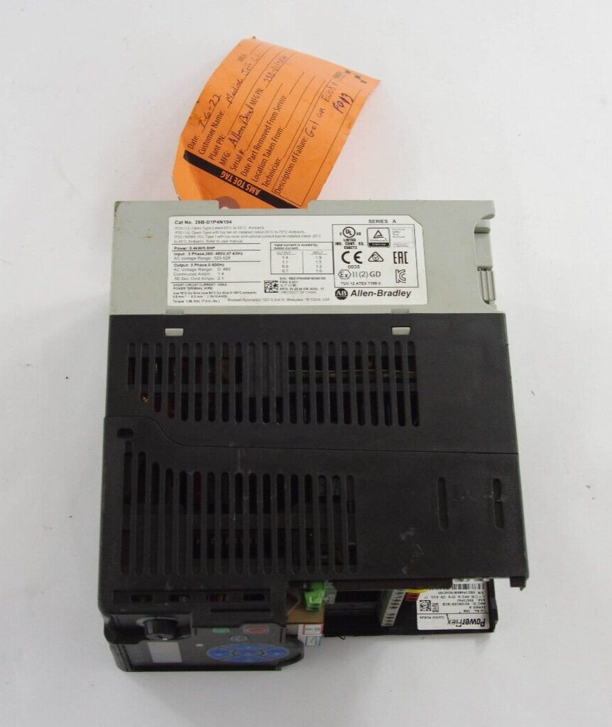 Allen Bradley 25B-D1P4N104 / 25BD1P4N104 Ser A PowerFlex 525-For Parts or Repair