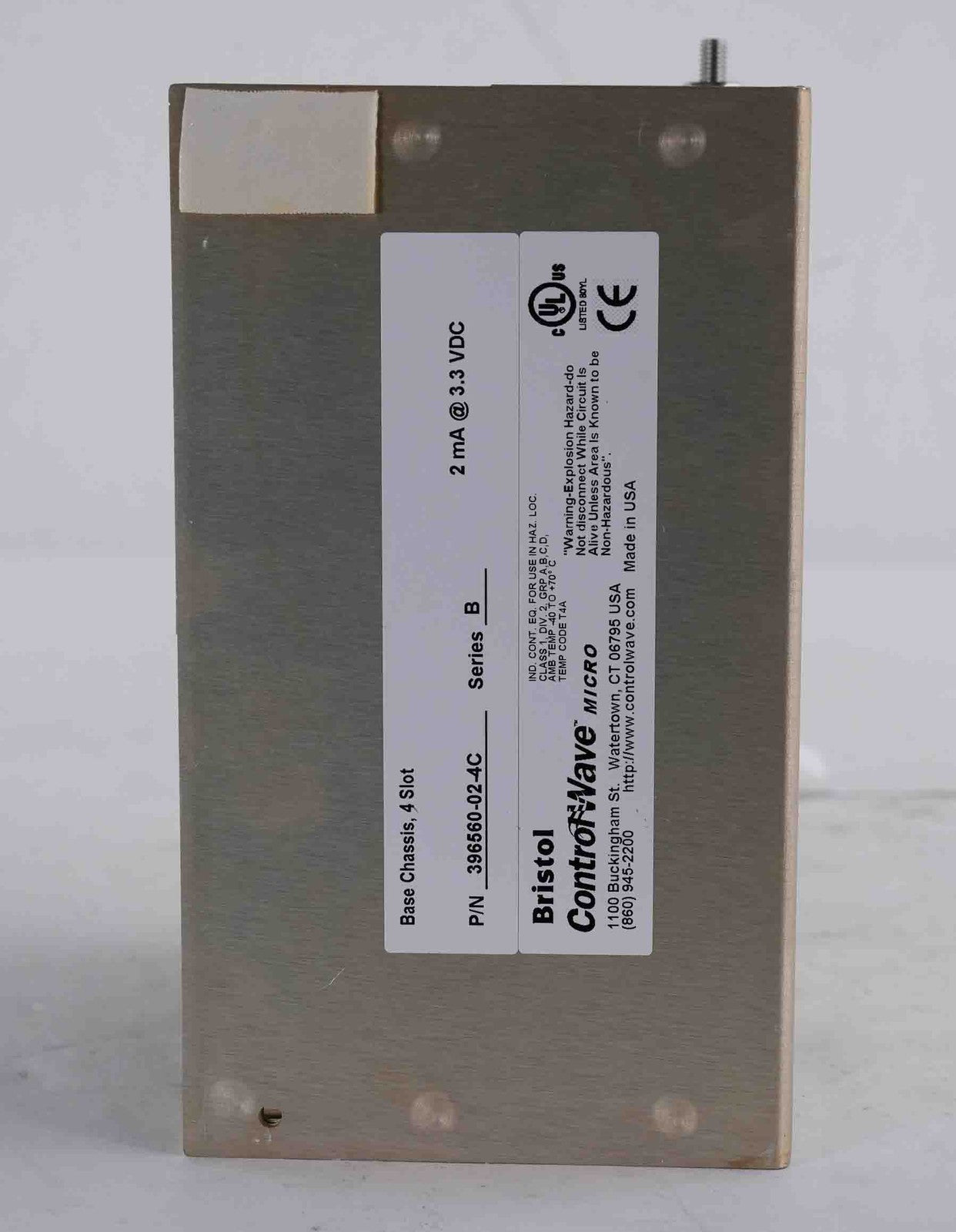 Bristol 396560-02-4C Series B ControlWave Micro 4-Slot Base Chassis 396560024C