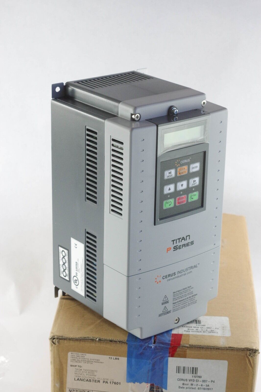 CERUS INDUSTRIAL Titan P Series 2HP CI-007-P4 3 Phase AC Drive