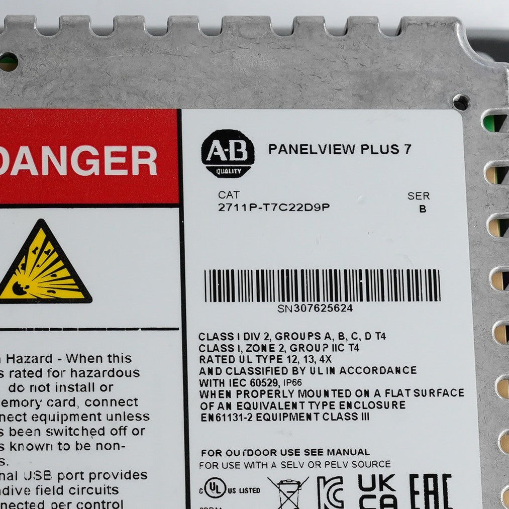 Allen Bradley 2711P-T7C22D9P /B PanelView Plus 7 Display Terminal - Refurbished