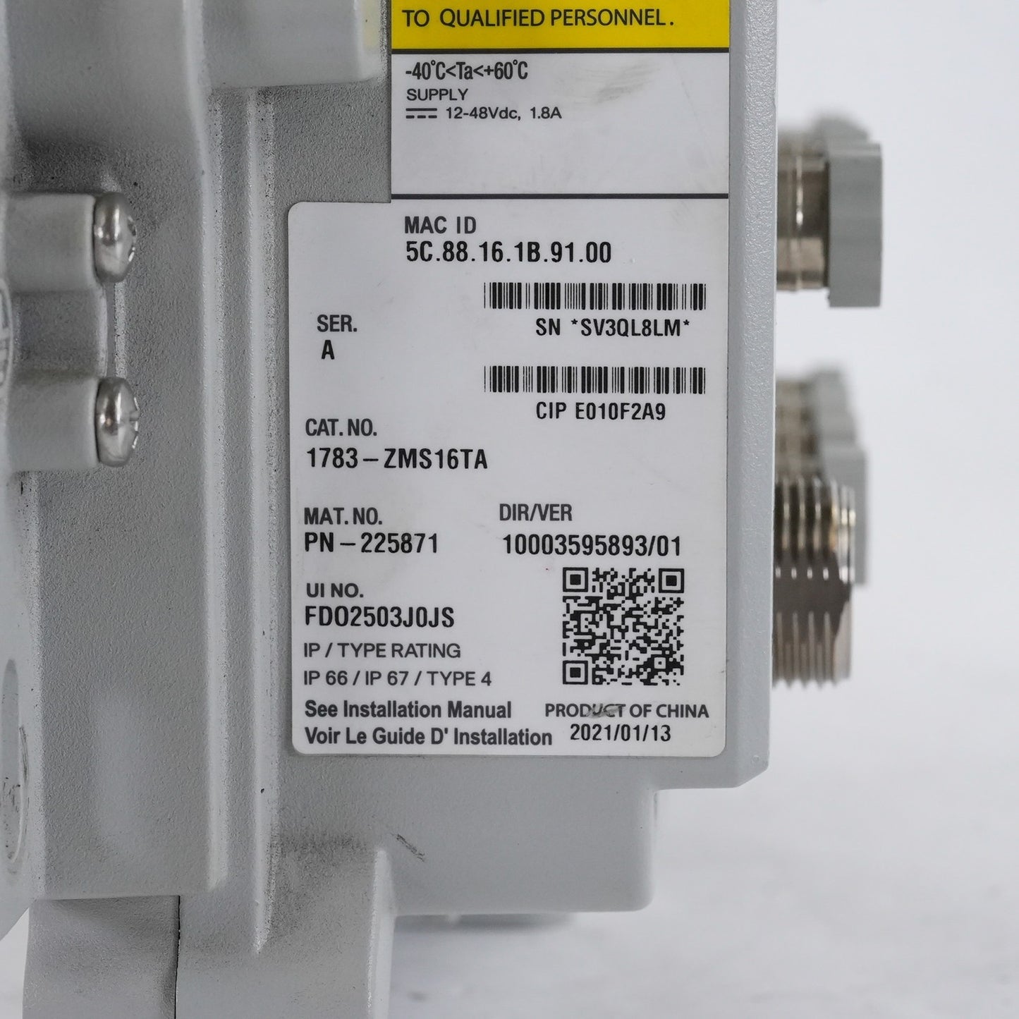 Allen Bradley 1783-ZMS16TA /A Armor 5700 16 Port Managed Switch Excellent Cond.