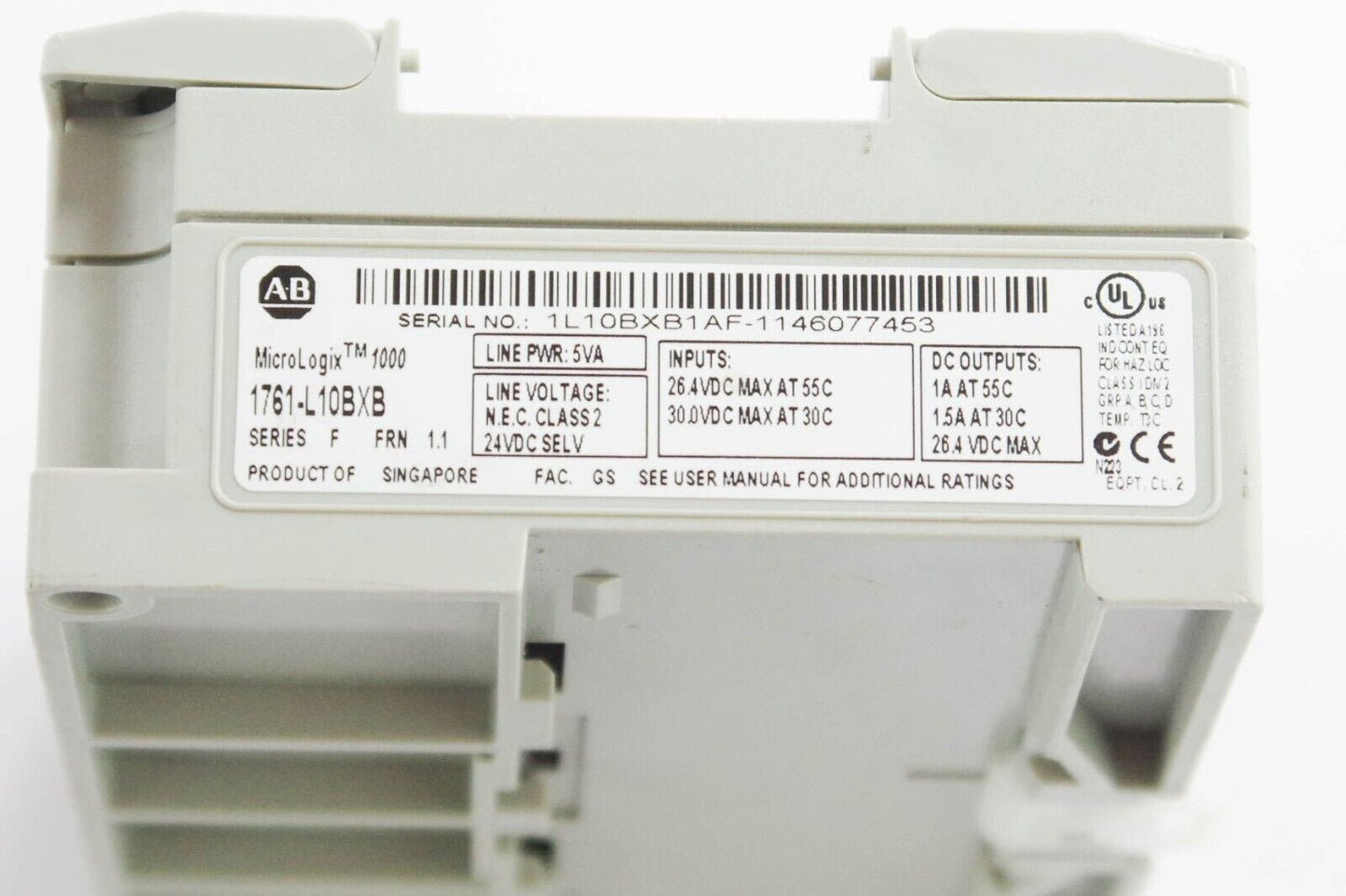 Allen Bradley 1761-L10BXB / 1761L10BXB Ser F MicroLogix 1000 Power Controller