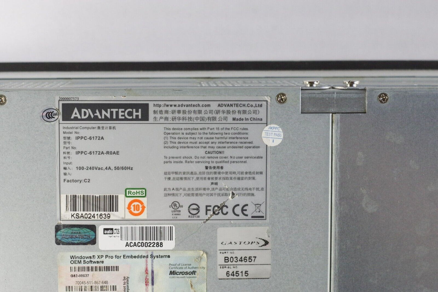 Advantech IPPC-6172A Screen IPPC-6172A-R0AE Industrial Panel Computer