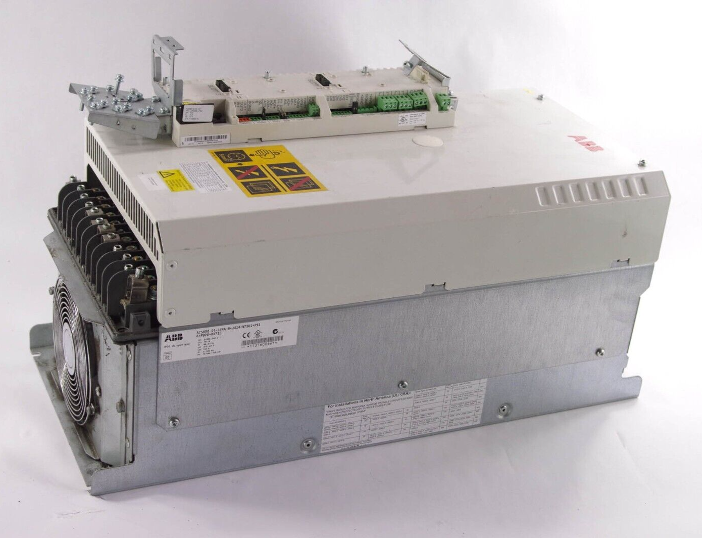 ABB ACS850-04-144A-5+J414+N7501+P916+P920+0R715 Converter -For Parts or Repair