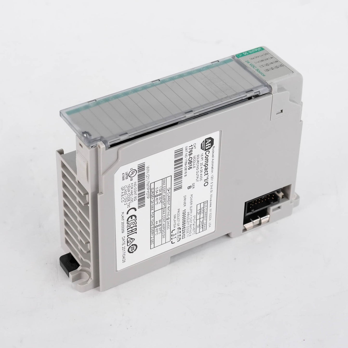Allen Bradley 1769-OB16 Ser B CompactLogix 16 Pt 24V DC Sourcing Output Module