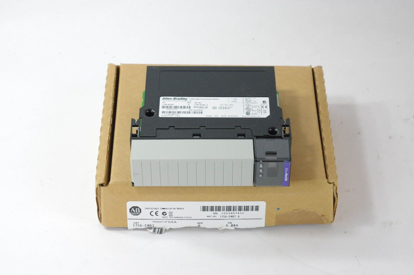 ALLEN BRADLEY 1756-ENBT SERIES A FW 6.004 COMMS MODULE / 1756ENBT - Open Box