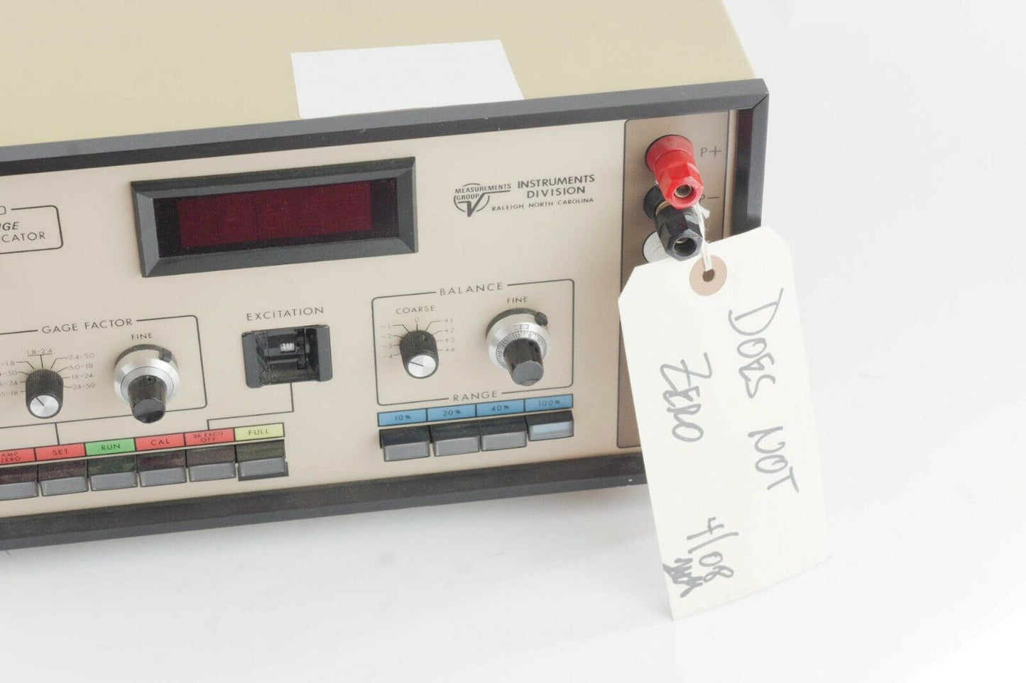 Vishay Measurements Group 3800 Wide Range Strain Indicator Power Test