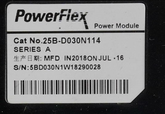 Allen Bradley 25B-D030N114 /A PowerFlex 525 3-Phase AC Drive 25BD030N114 15HP