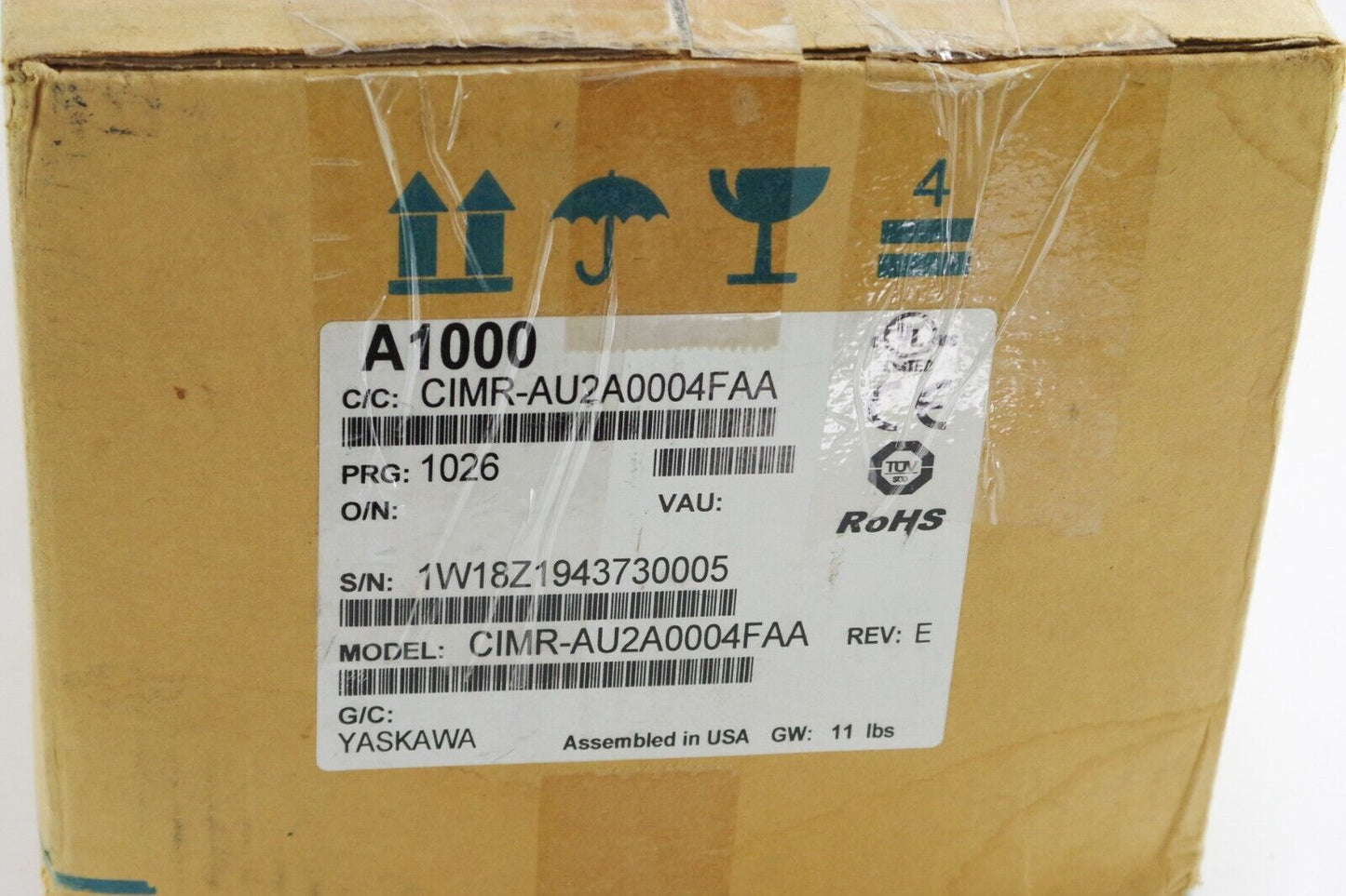 Yaskawa A1000 CIMR-AU2A0004FAA 0.75HP AC Servo Drive