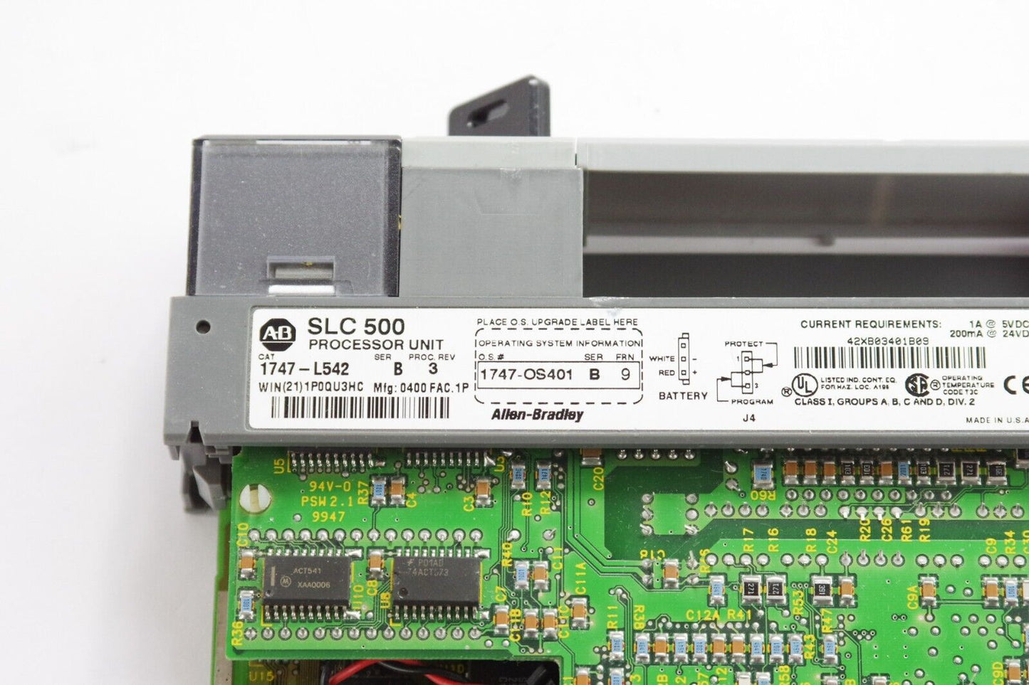 Allen Bradley SLC 500 1747-L542 SER. B Processor 1747L542