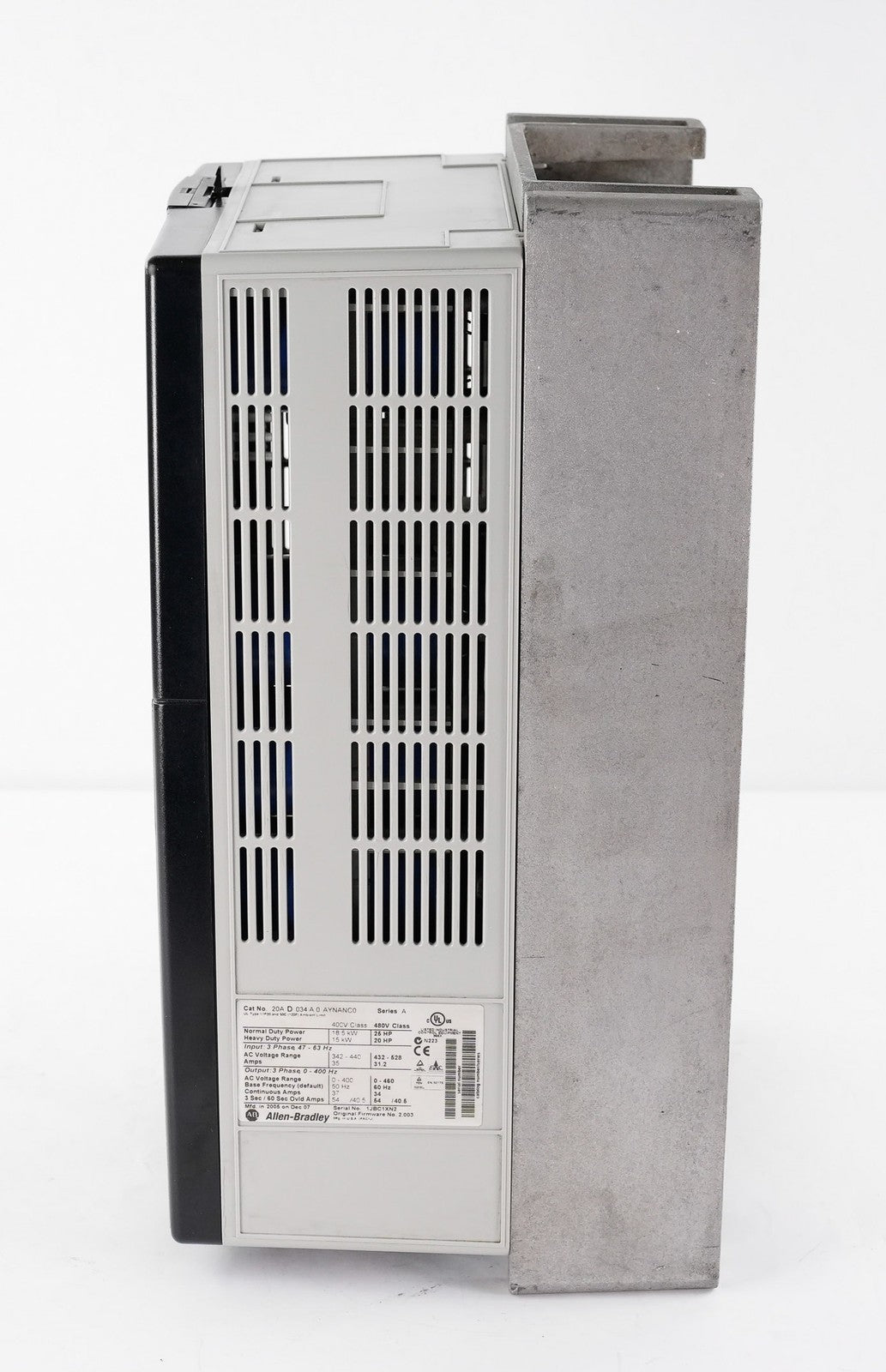 Allen Bradley 20AD034A0AYNANC0 /A PowerFlex 70 AC Drive 480V 3-Phase 25HP