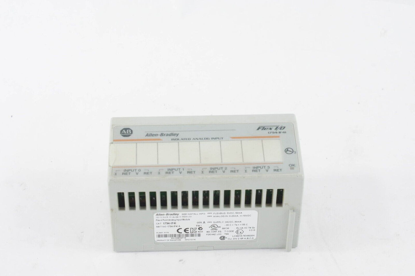 Allen Bradley 1794-IF4I Ser A FLEX I/O Isolated Analog Input Module 4-Ch