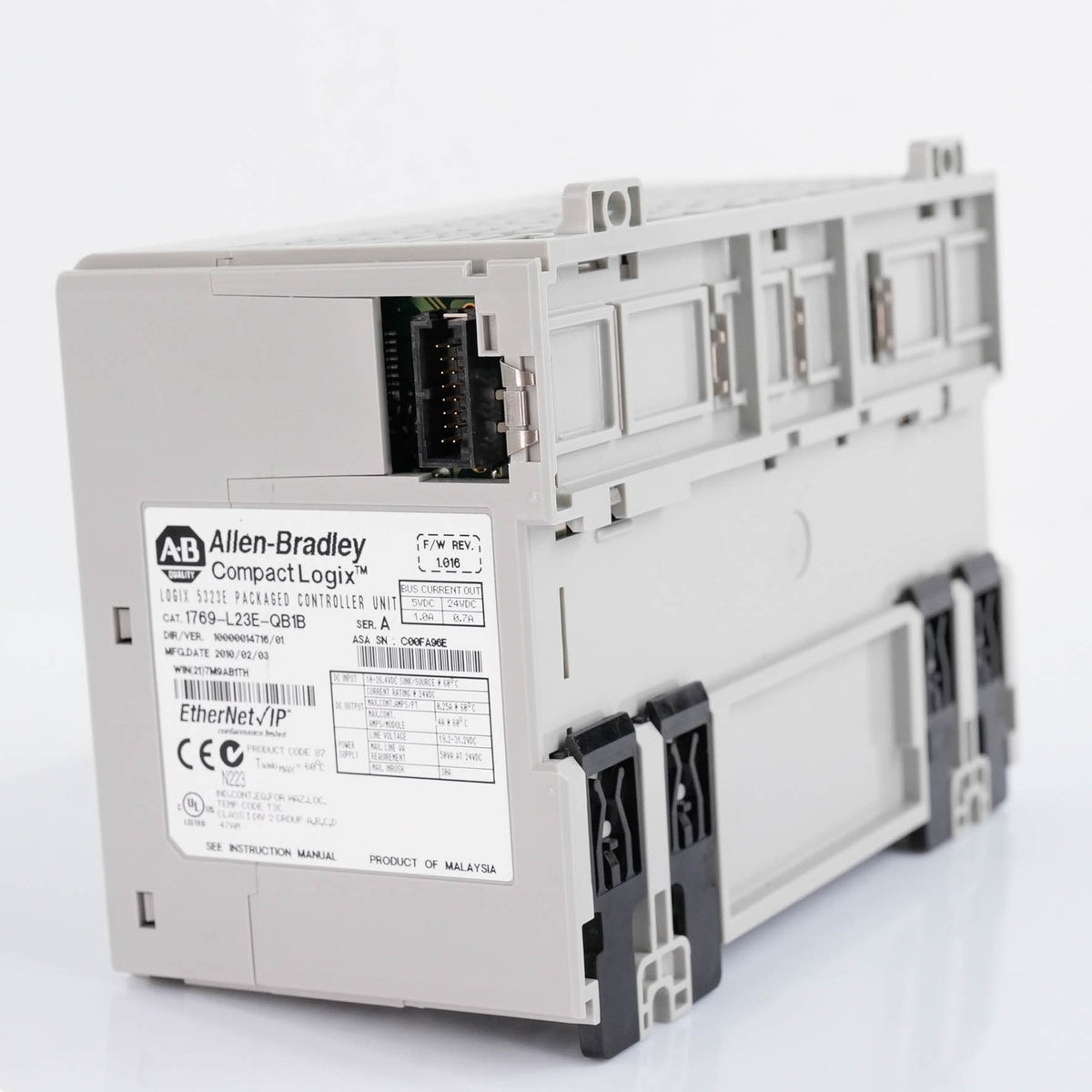 Allen Bradley 1769-L23E-QB1B CompactLogix EtherNet Processor 24VDC 1769L23EQB1B