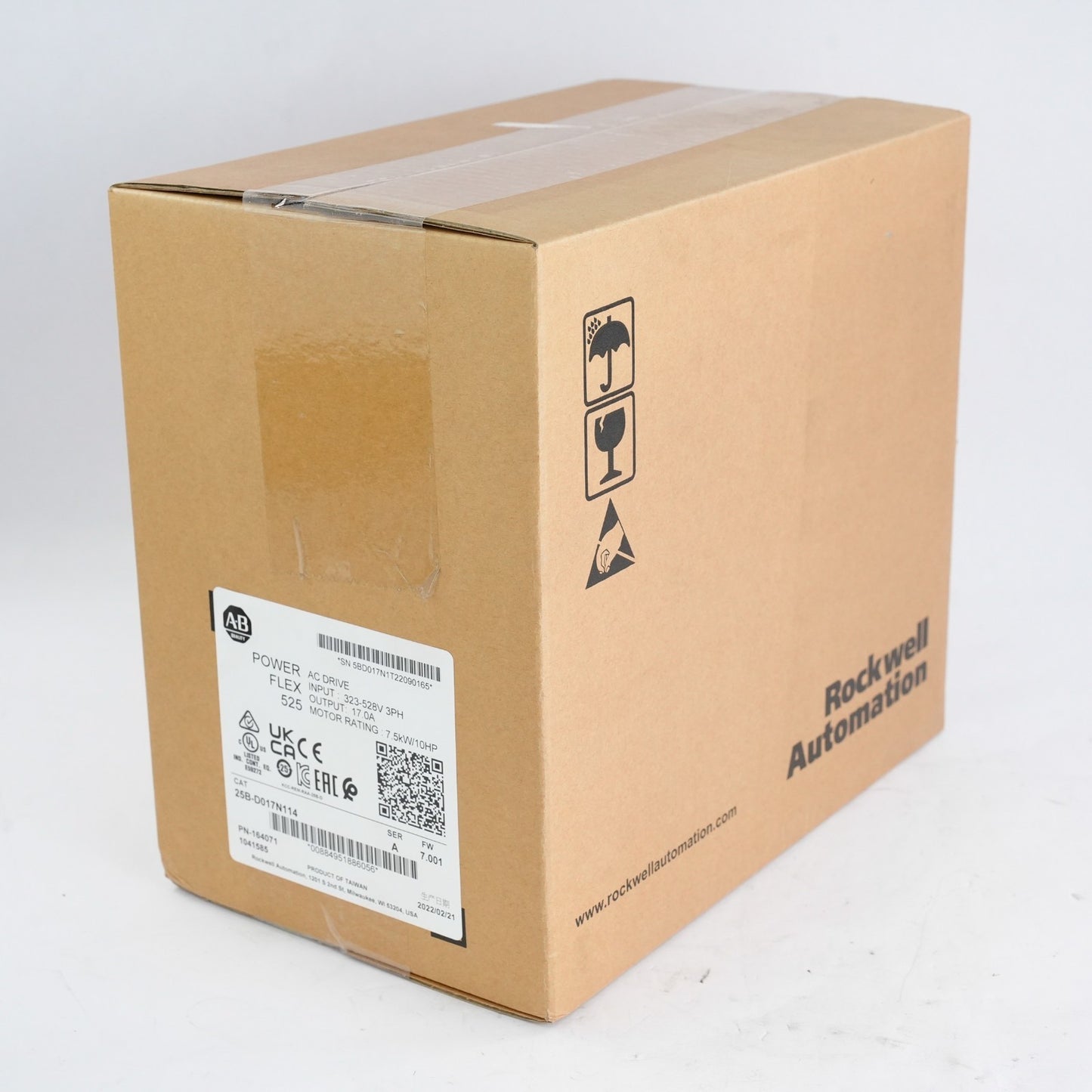 Allen Bradley 25B-D017N114 /A PowerFlex 525 AC Drive 10hp - 2022 Sealed Surplus