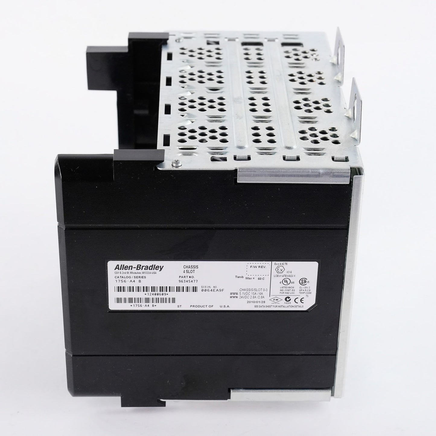 Allen Bradley 1756-A4 ControlLogix 4 Slot Chassis I/O Rack 1756A4 Backplane