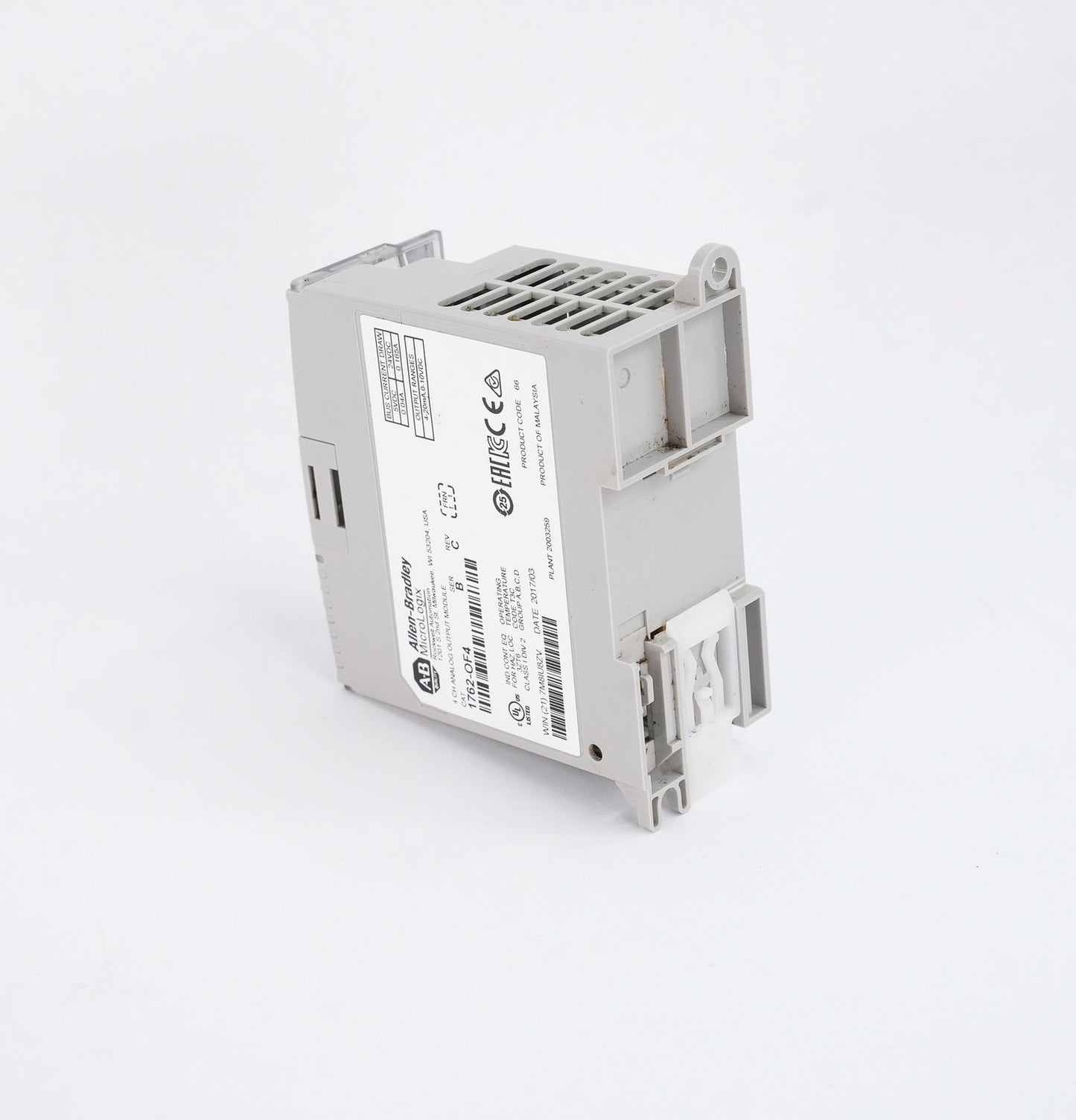 Allen Bradley 1762-OF4 /B MicroLogix 4 Channel Analog Output Module 1762OF4