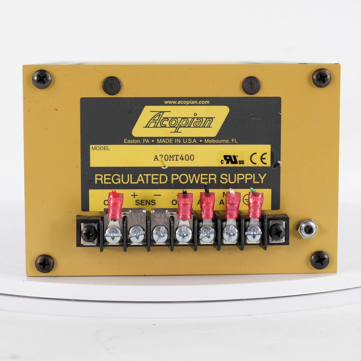 Acopian A20MT400 Linear Power Supply 20V 4A 105-125VAC 50/400Hz A20MT400 Case M