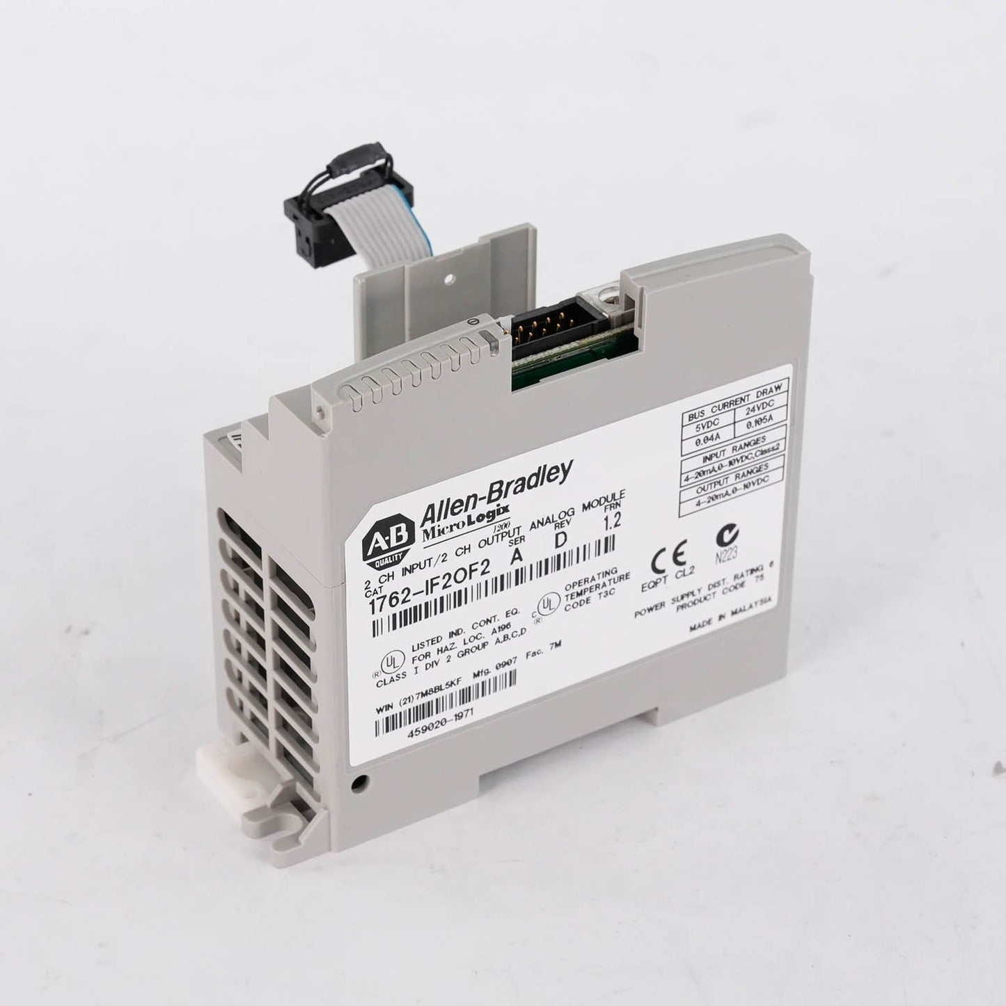 Allen Bradley 1762-IF2OF2 Ser A MicroLogix 2 Channel Analog Input 2 Output